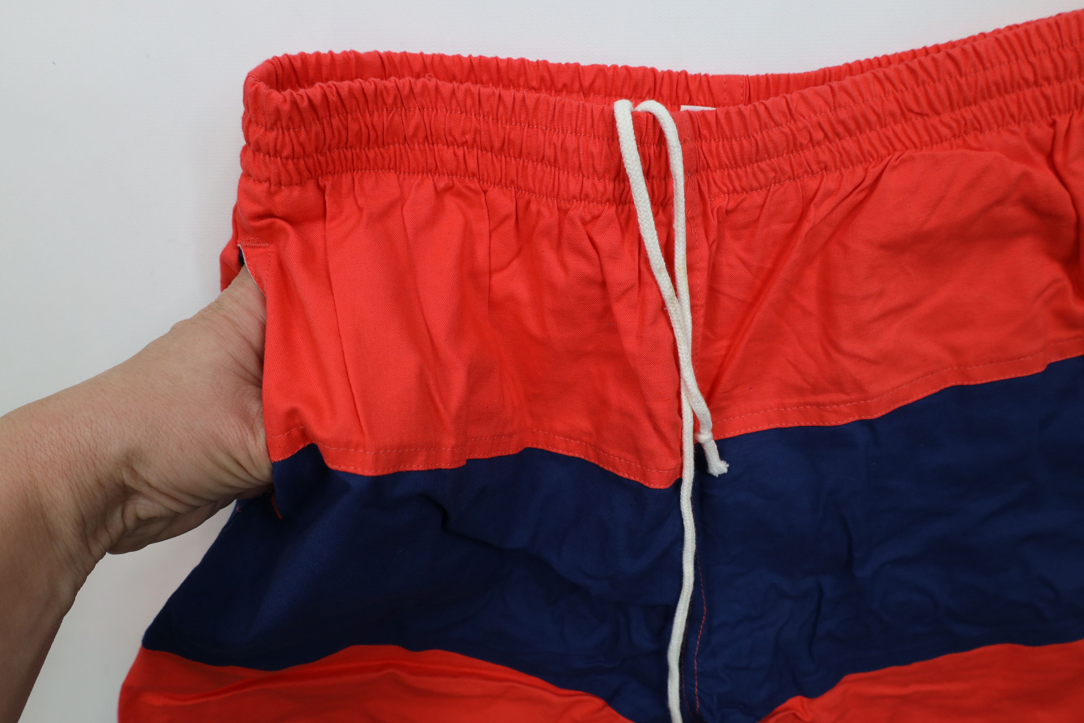 Vintage Vintage 90s Streetwear Block Lined Shorts Trunks Cotton Size US 32 / EU 48 - 7 Thumbnail
