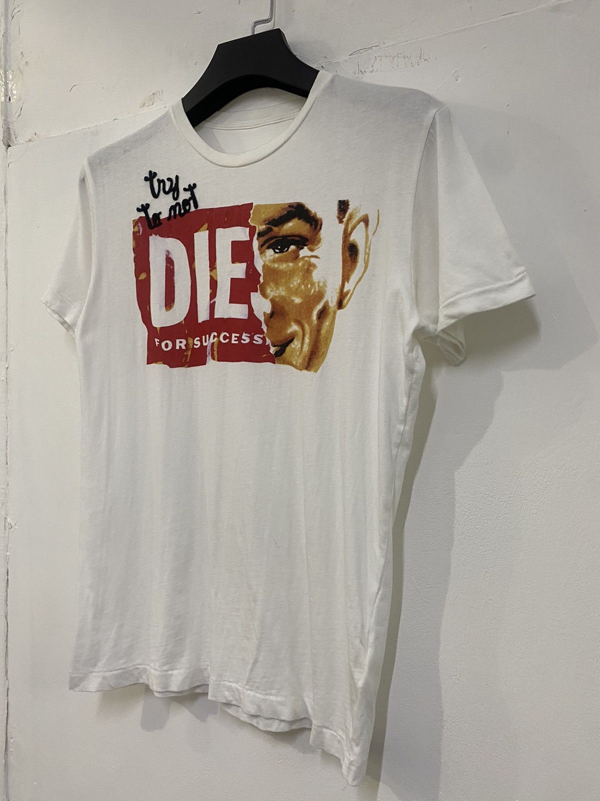 Diesel 💥 DIESEL DIE FOR SUCCESS HALF FACE PUNK DESIGN VERY RARE Size US S / EU 44-46 / 1 - 3 Thumbnail
