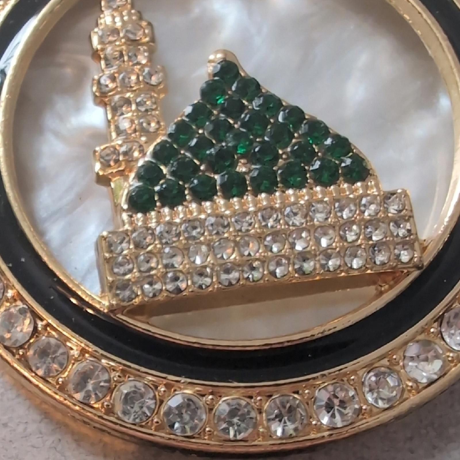 Other Gold and Green Keychain with Rhinestones House Size ONE SIZE - 6 Thumbnail