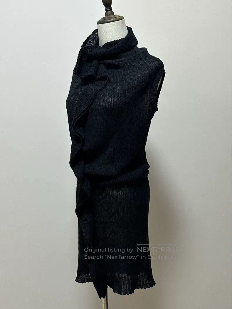 Yohji Yamamoto Yohji Yamamoto size 3 Black irregular deformation long dres Size L / US 10 / IT 46 - 2 Thumbnail
