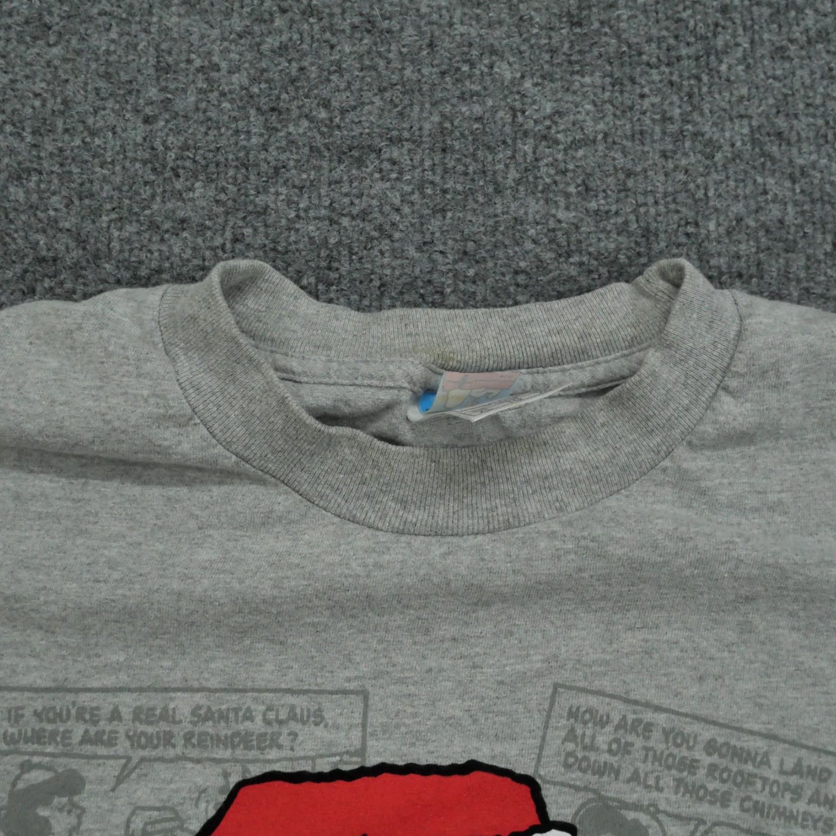 Peanuts Vintage Peanuts Snoopy T-Shirt Mens XL Gray Santa Christmas 90s Art Theme Mens Size US XL / EU 56 / 4 - 6 Thumbnail