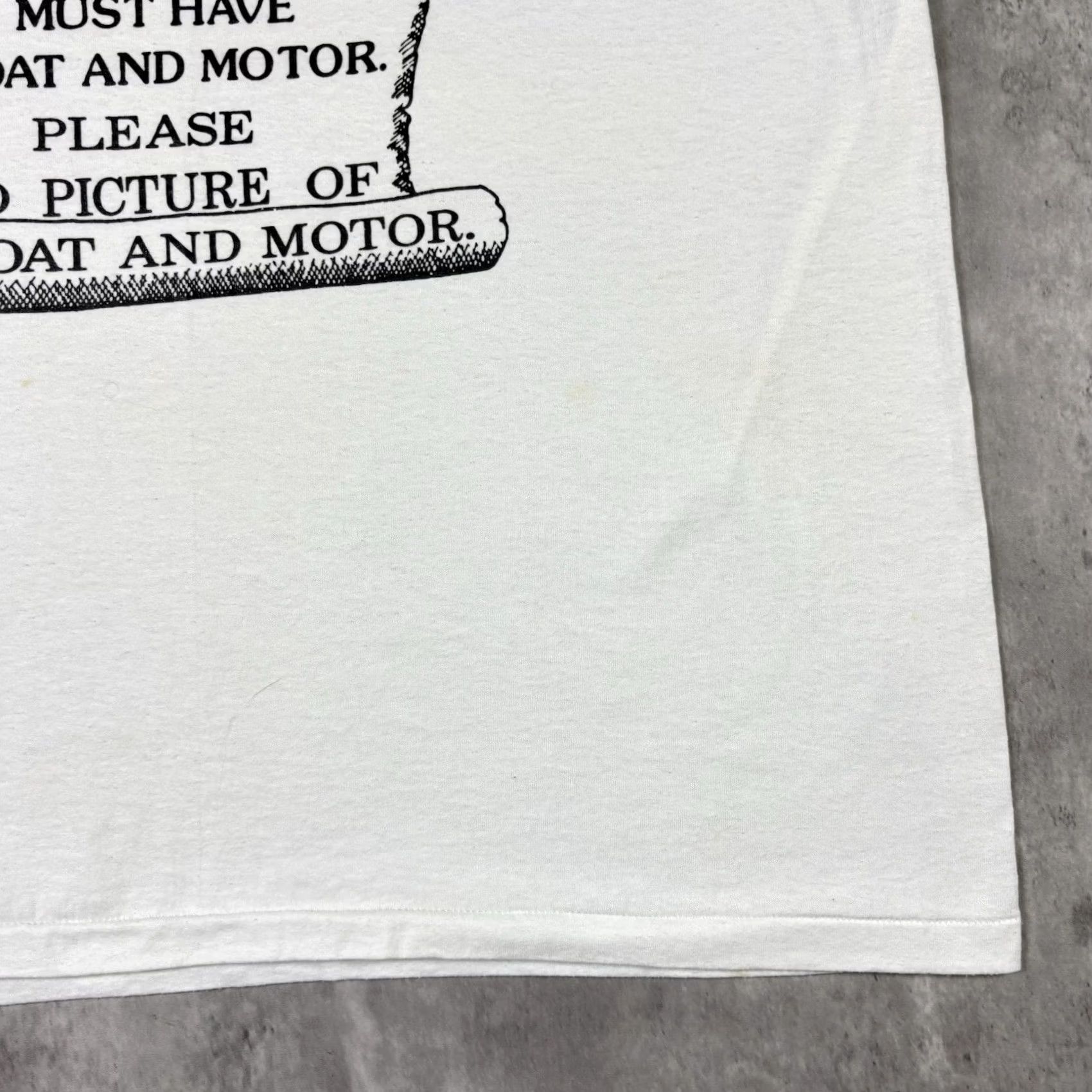 Hanes VINTAGE Hanes Funny Fishing Quote T Shirt Humor 90s Art Adult XL Mens White Size US XL / EU 56 / 4 - 7 Thumbnail
