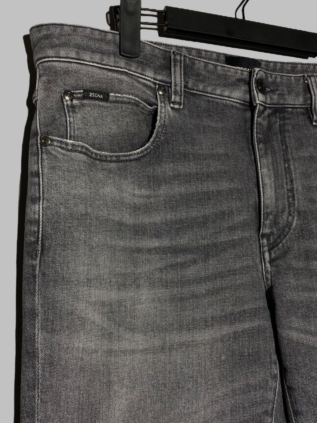 Z Zegna Zegna Washed Gray Denim Slim Fit Jeans Men’s Size 34 Size US 34 / EU 50 - 6 Thumbnail