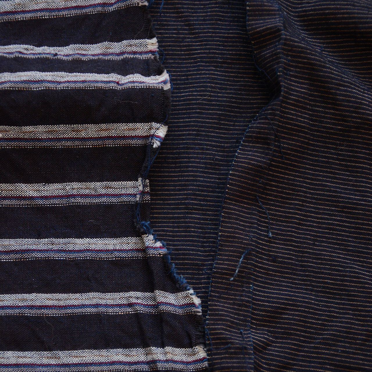 Other Japanese Vintage Fabric Indigo Dyed Cotton Stole Patchwork Size ONE SIZE - 8 Thumbnail