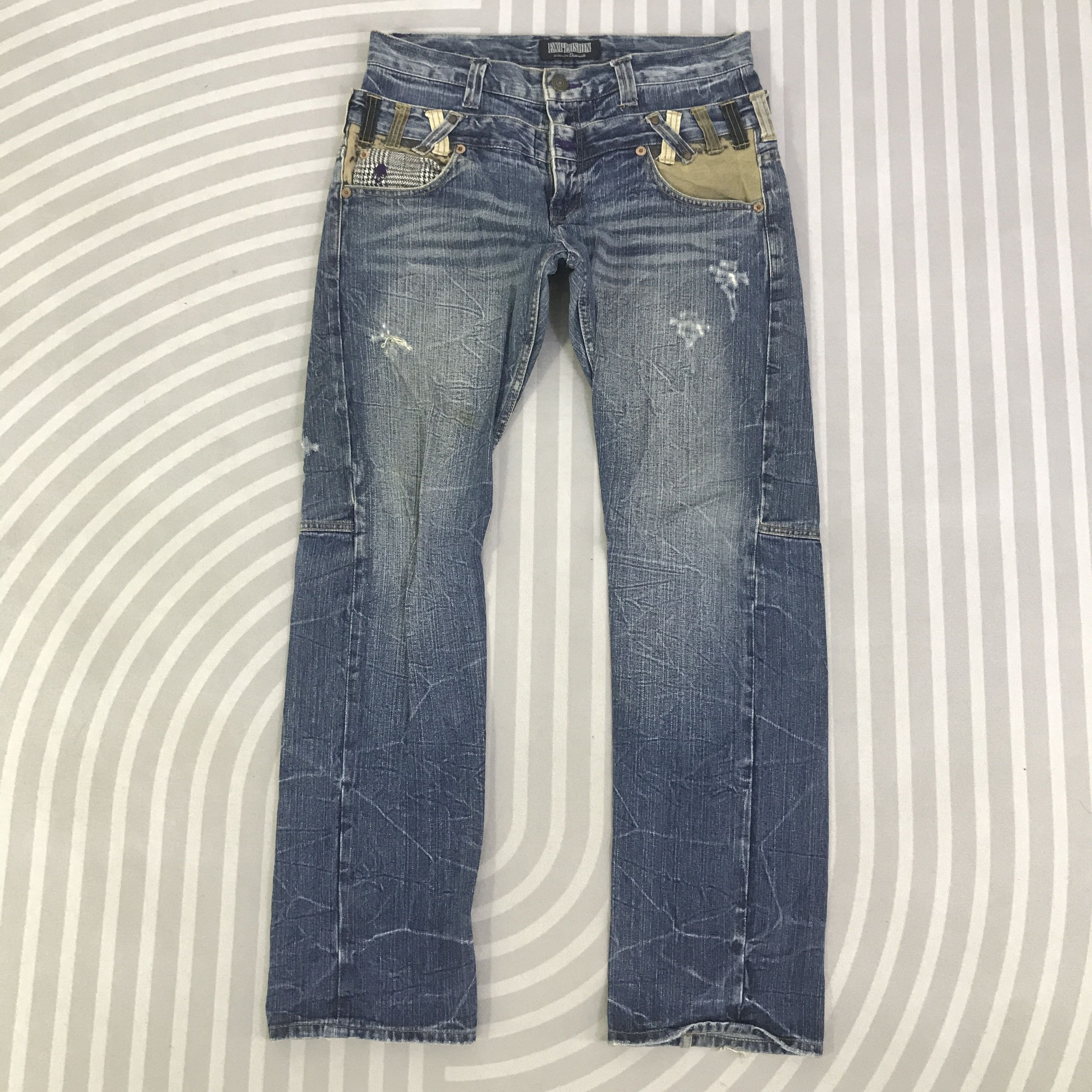 Japanese Brand Vintage japan design Jeans denim pants K130B16 Size US 33 - 1 Thumbnail