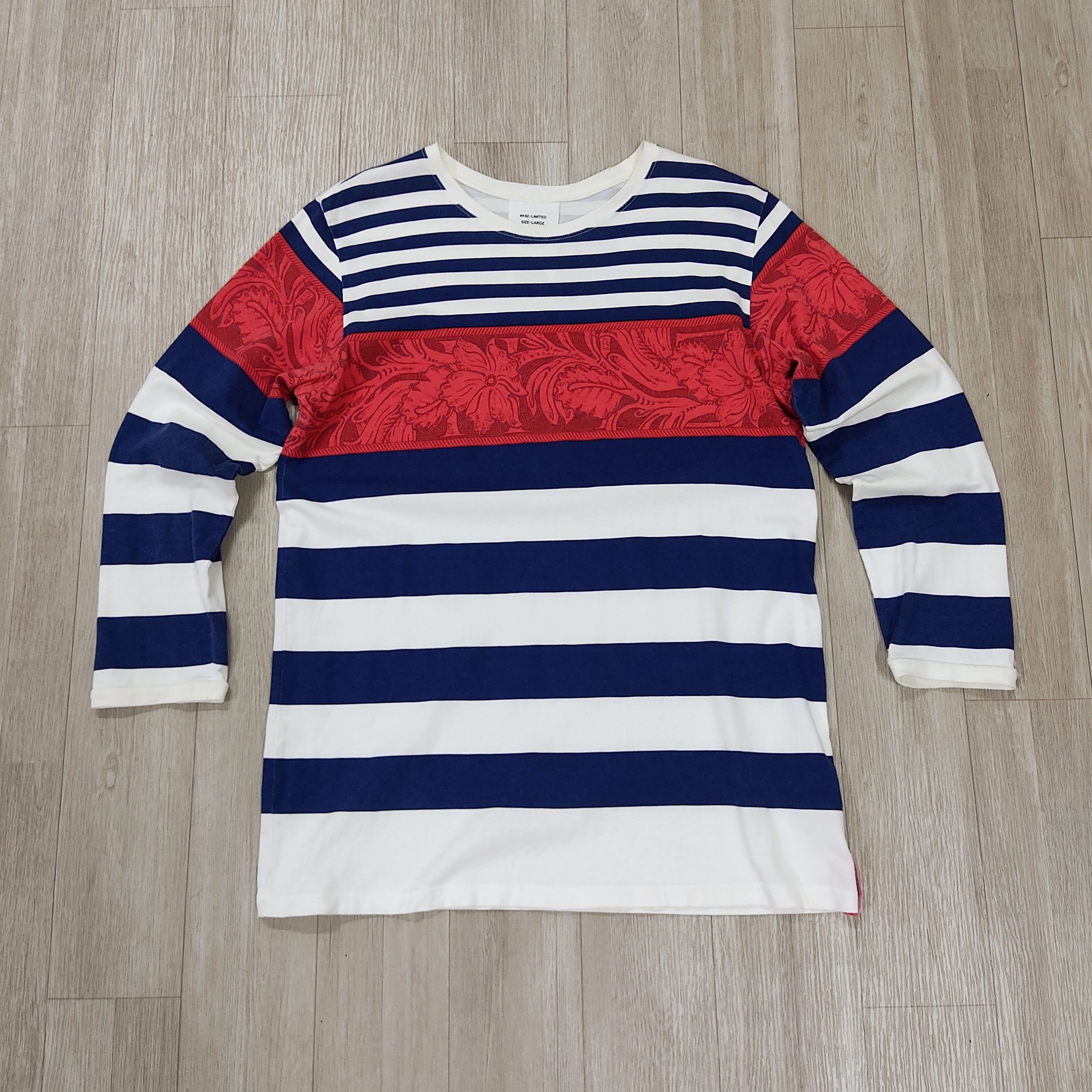 WHIZ LIMITED WHIZ LIMITED Floral Pattern Striped Long Sleeve T-shirt Size US M / EU 48-50 / 2 - 2 Thumbnail
