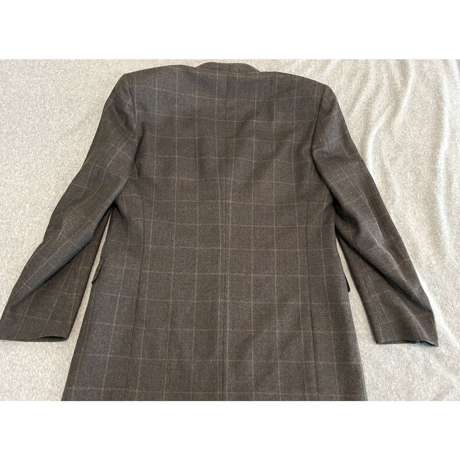 Canali Canali Proposta Blazer Silk Wool Gray Check 40R Men Dress Vintage? Size 40R - 8 Thumbnail