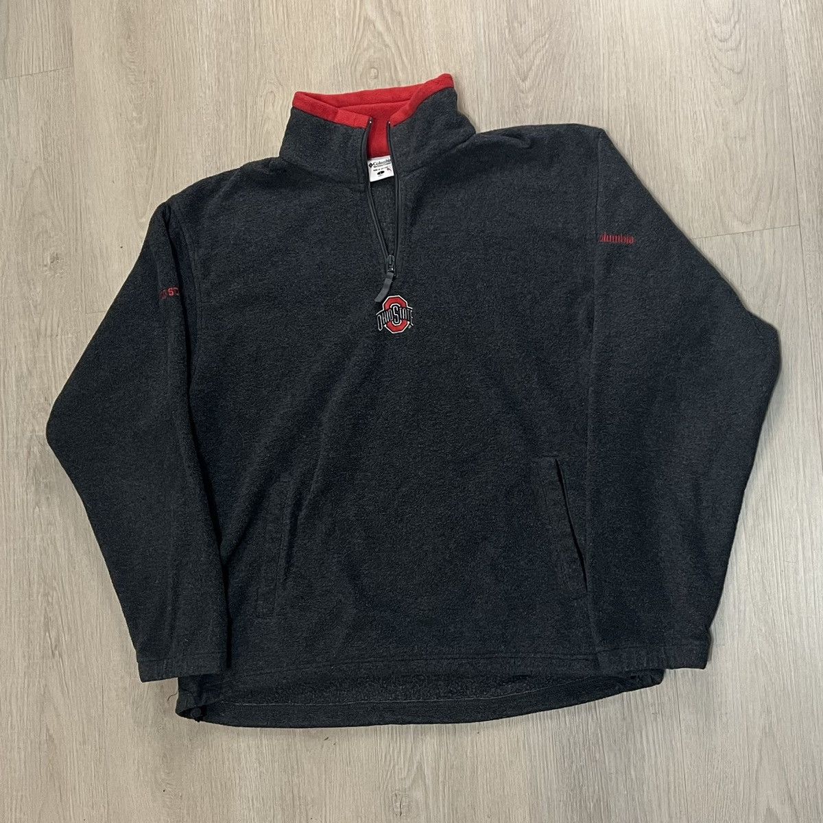Columbia WORN Colombia Ohio State Buckeyes Quarter Zip Fleece Grey Size US L / EU 52-54 / 3 - 1 Thumbnail