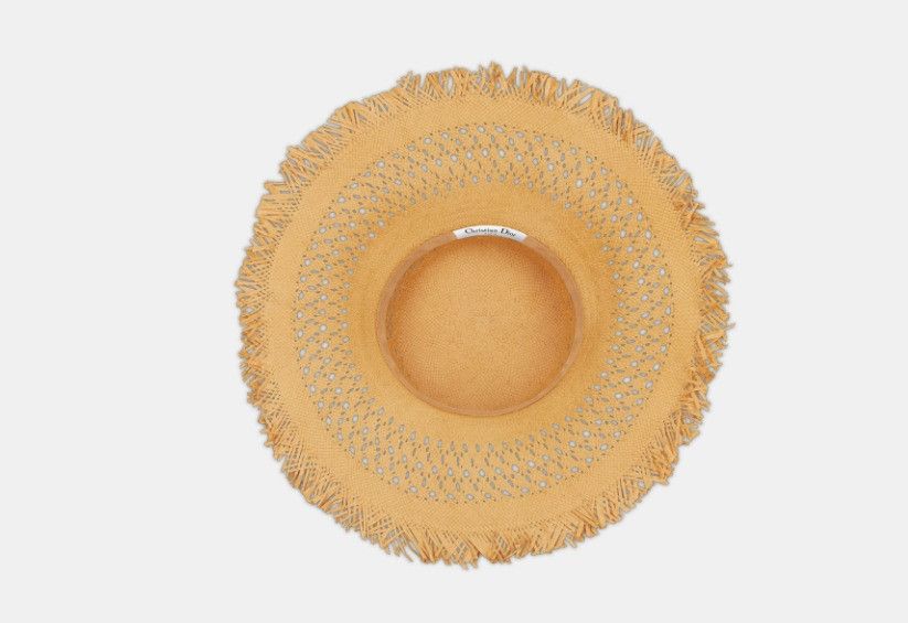Dior o1w1db10325 Size: OS / 44NDM Large Brim Hat / Cap in Straw Size ONE SIZE - 5 Thumbnail