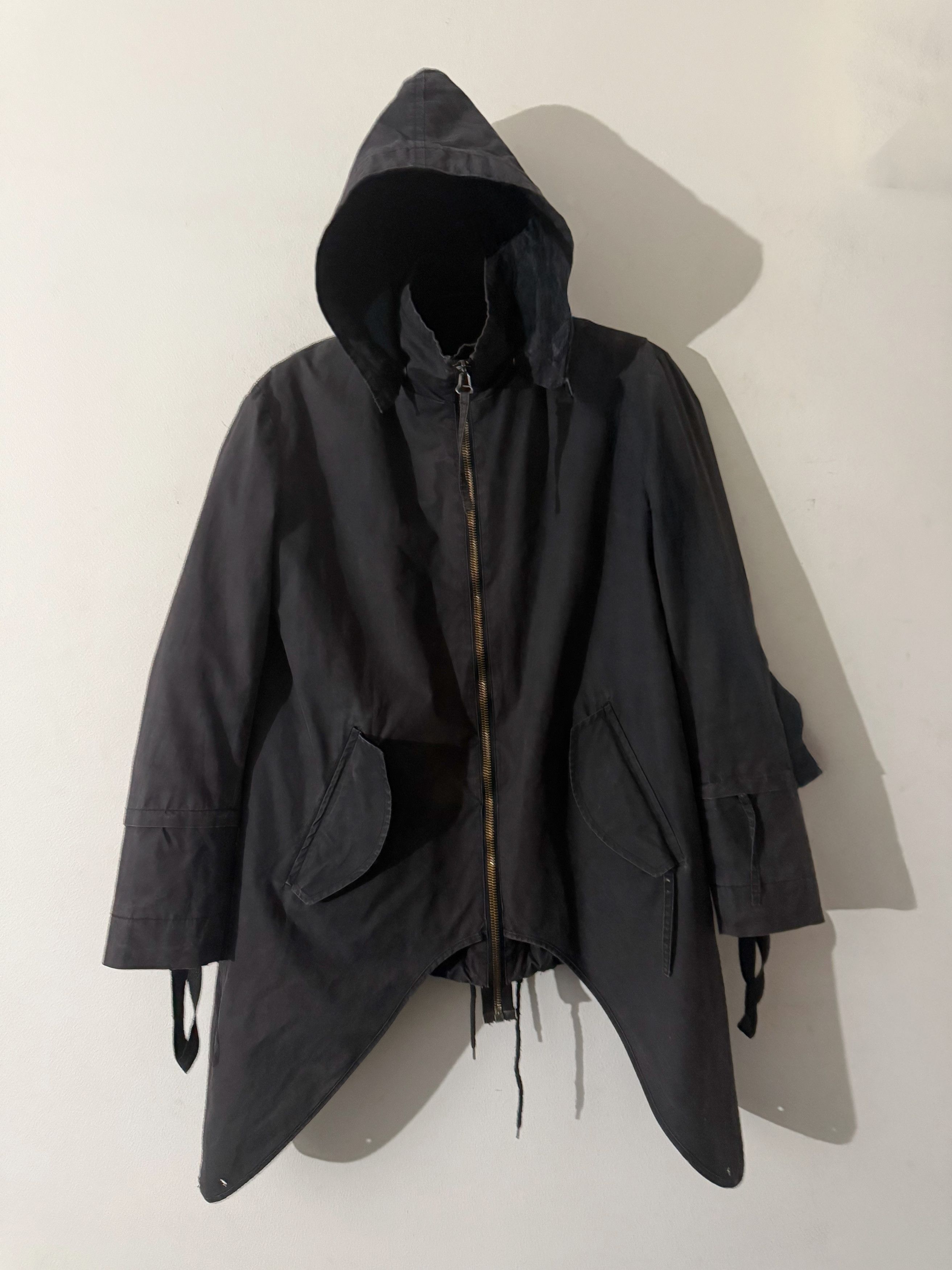 Helmut Lang Rare Asymmetric "Swallowtail" Hooded Parka Size US M / EU 48-50 / 2 - 1 Thumbnail