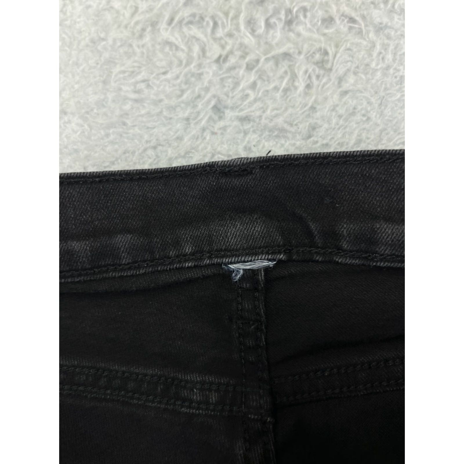 Calvin Klein Calvin Klein Jeans Juniors 21 Black Mid Rise Skinny Tapered Cotton Zip Fly Womens Size 22" - 4 Thumbnail