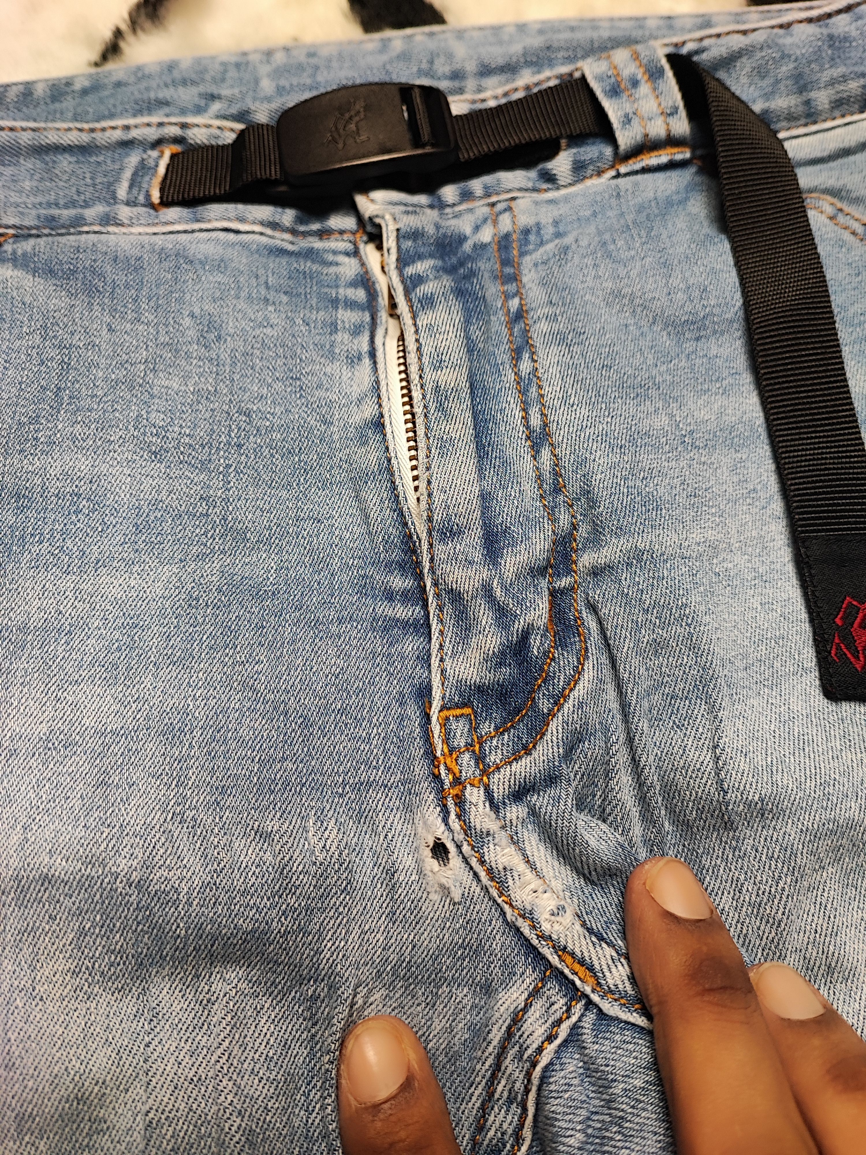 Gramicci Skinny Distressed Denim by Gramicci Size US 31 - 6 Thumbnail