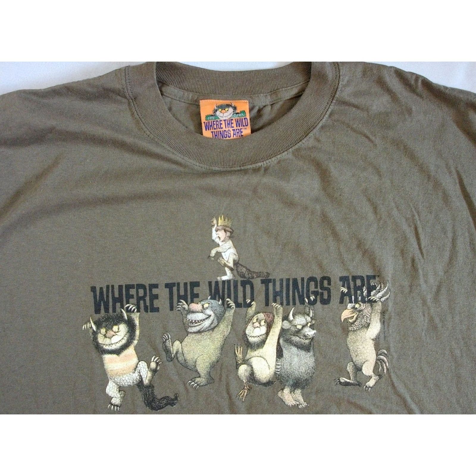 Delta Where The Wild Things Are vintage T Shirt Delta Pro Weight Men XL Olive Graphic Print 90s Movie Cartoon Shoes? Size US XL / EU 56 / 4 - 4 Thumbnail