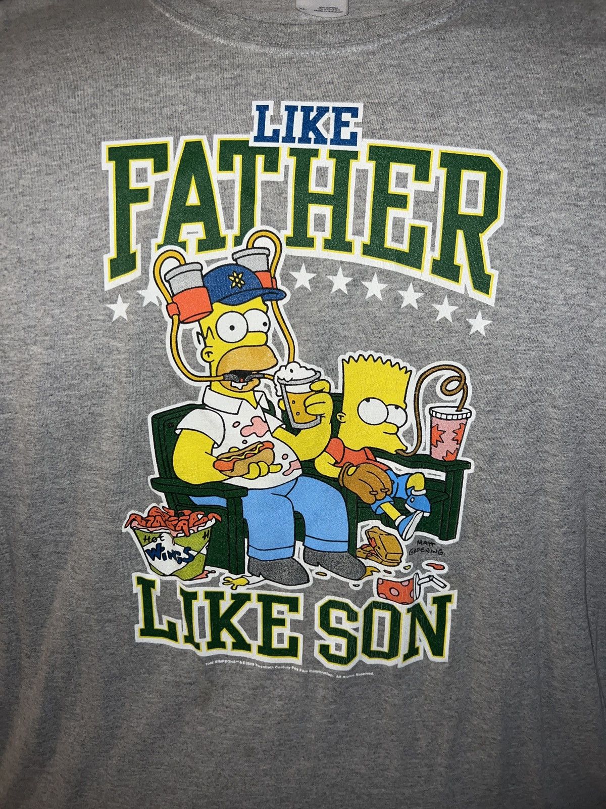 The Simpsons Gildan Heavy Cotton The Simpsons Like Father Like Son Tee Size US XL / EU 56 / 4 - 2 Thumbnail