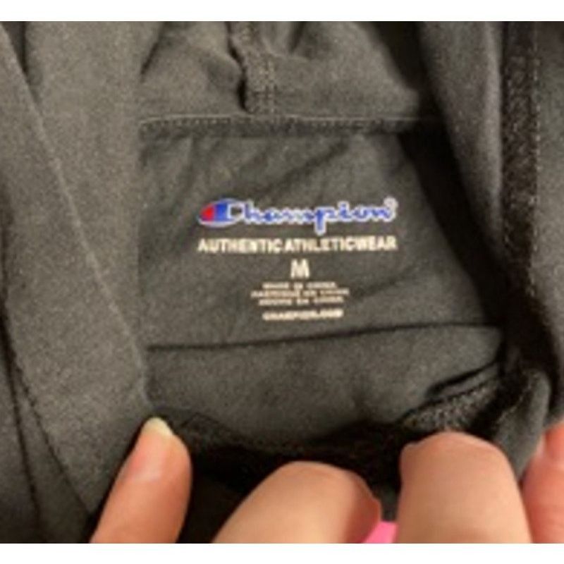 Champion Y2K Streetwear Black Champion Hoodie Pink Logo Pullover M Size S / US 4 / IT 40 - 5 Thumbnail