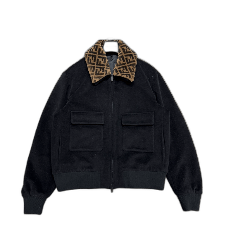 Fendi Removable Collar Jacket Size 54-yf
