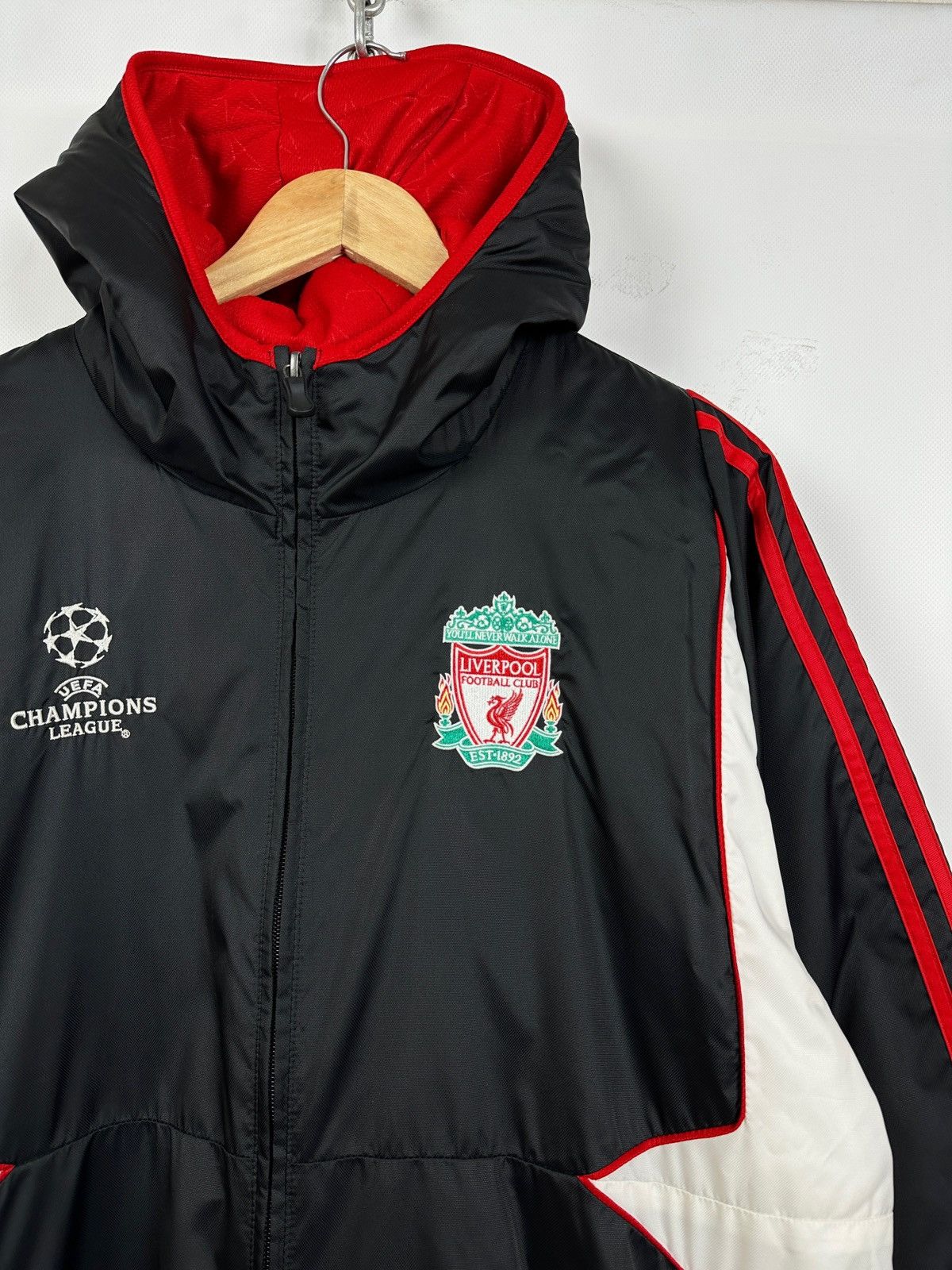 Vintage 2007-08 Adidas Liverpool Champions League Parka Coat Jacket Size US L / EU 52-54 / 3 - 11 Thumbnail