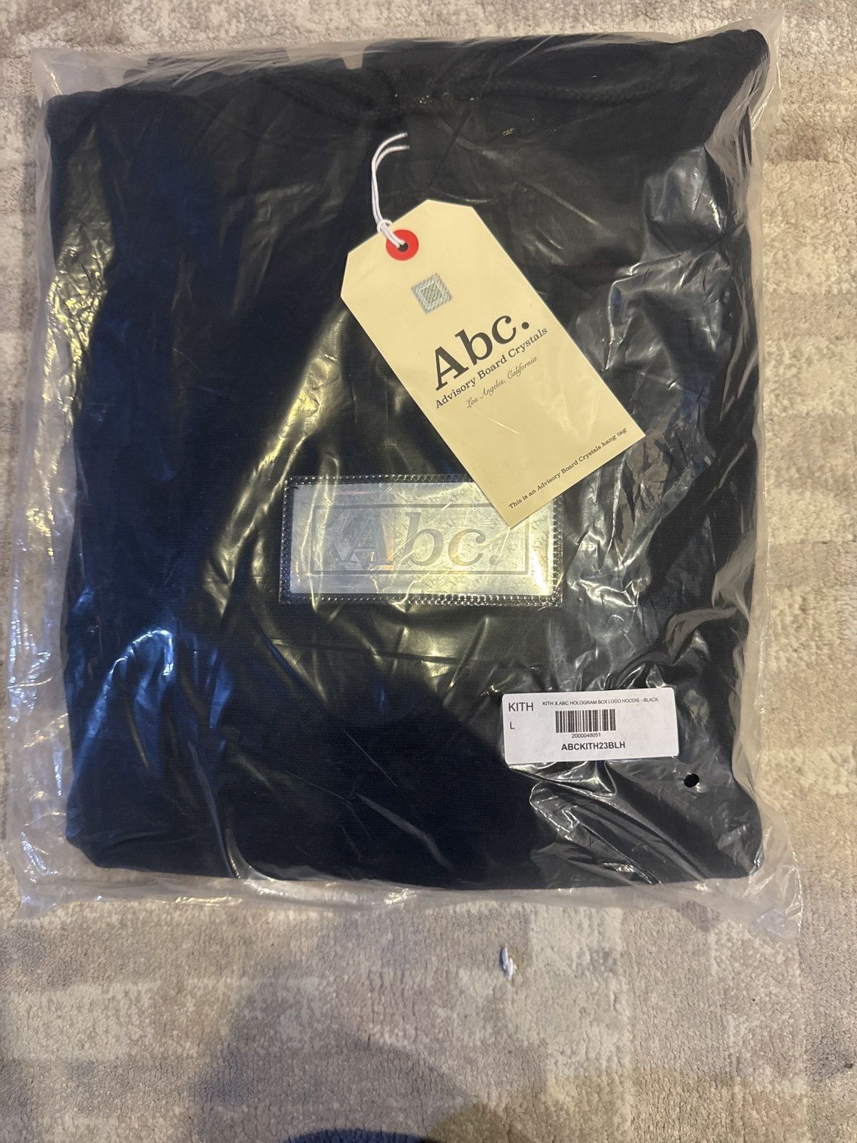 Advisory Board Crystals × Kith Kith X ABC black hoodie hologram box logo Size US L / EU 52-54 / 3 - 1 Preview