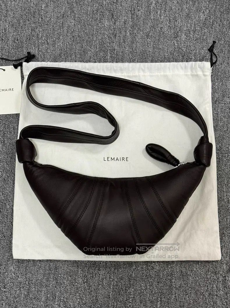 Lemaire LEMAIRE Dark chocolate brown sheepskin horn bag Size ONE SIZE - 1 Thumbnail