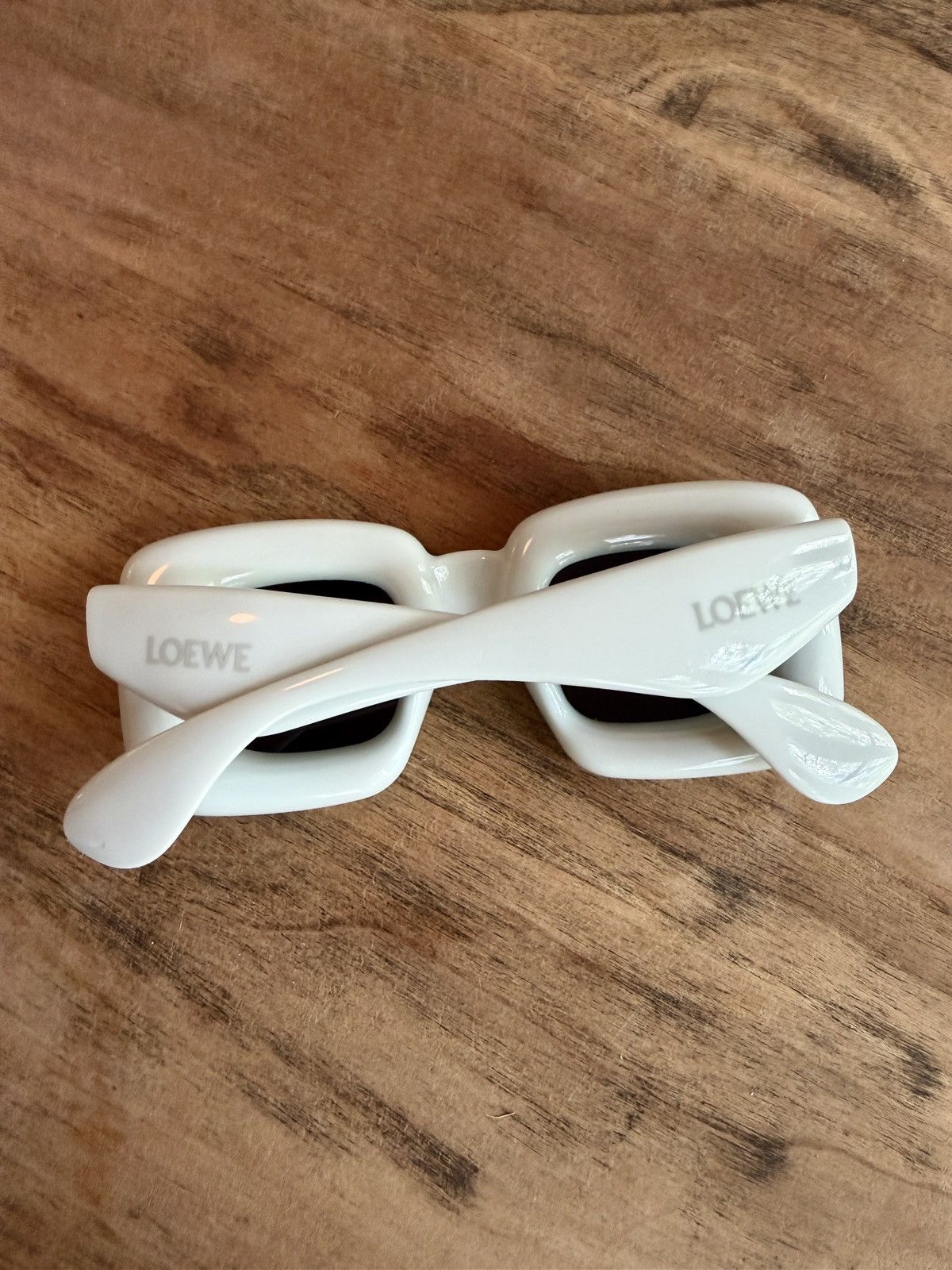 Loewe Loewe Inflated Oversized Square Sunglasses – White Size ONE SIZE - 3 Thumbnail
