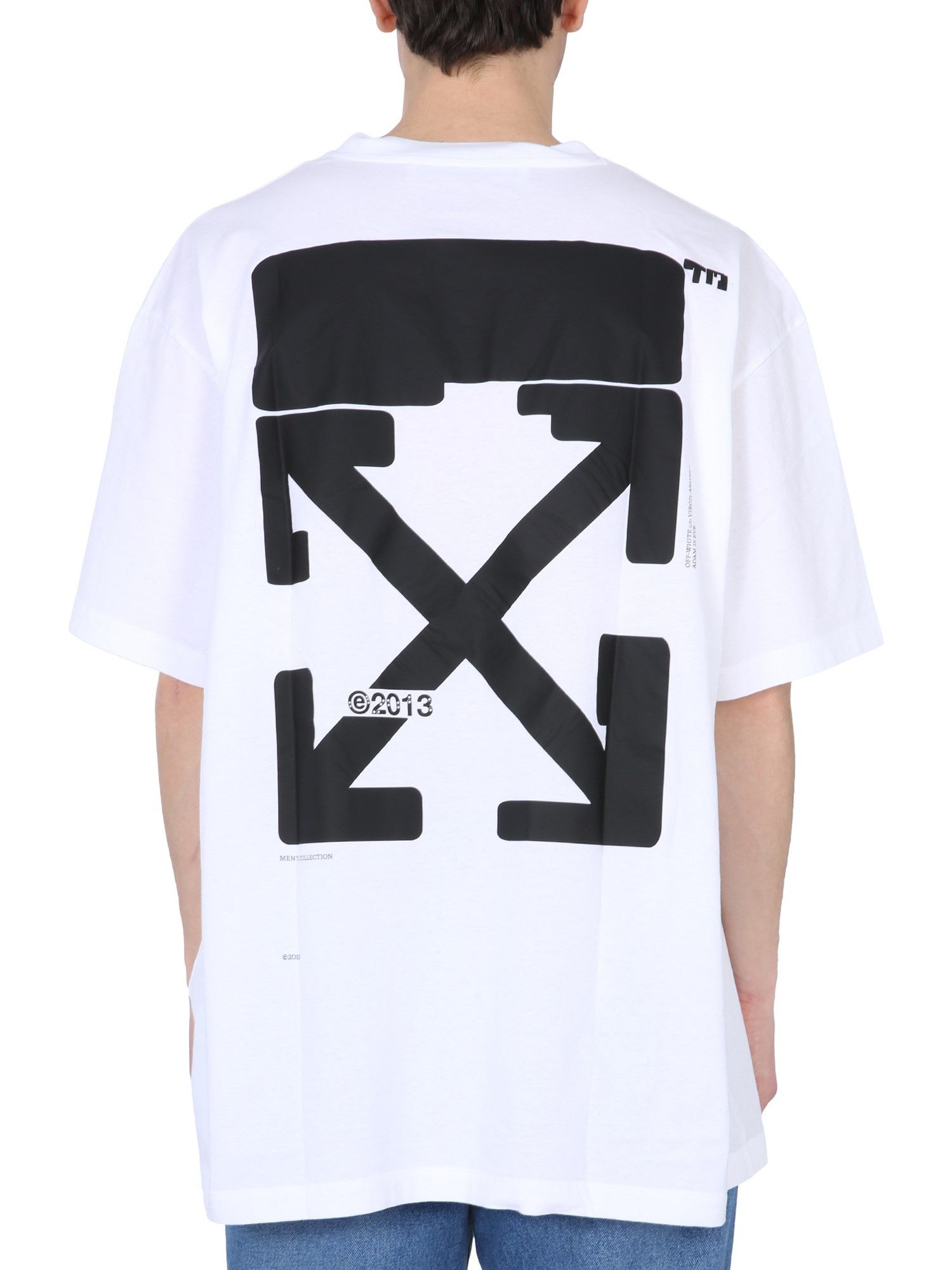 Off-White White Tech Marker Adam Is Eve Oversized T-shirt Size US XXS / EU 40 - 2 Thumbnail
