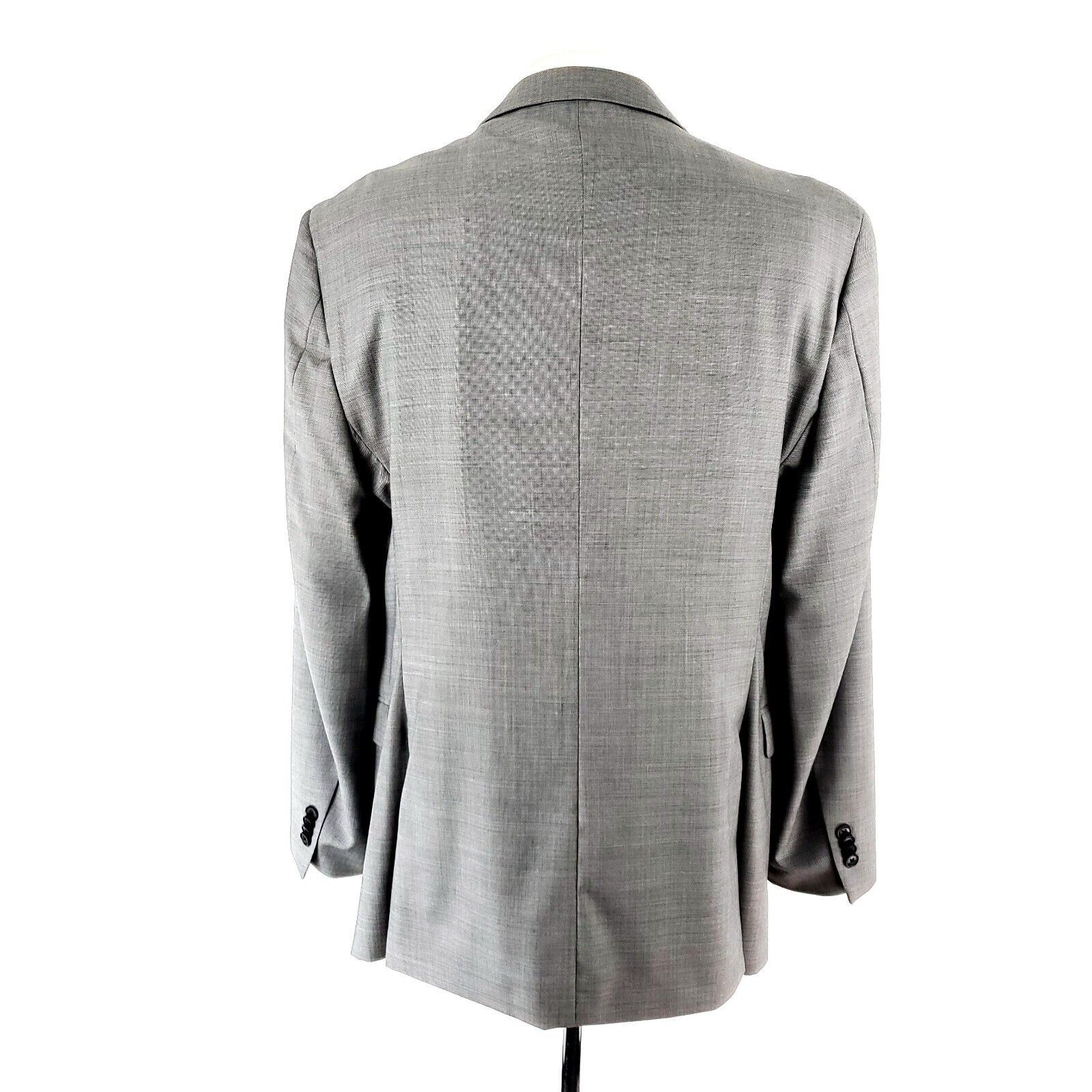 Tommy Hilfiger Tommy Hilfiger Worsted Wool 2 Button Blazer 40R Gray Sharksk Size 40R - 5 Thumbnail