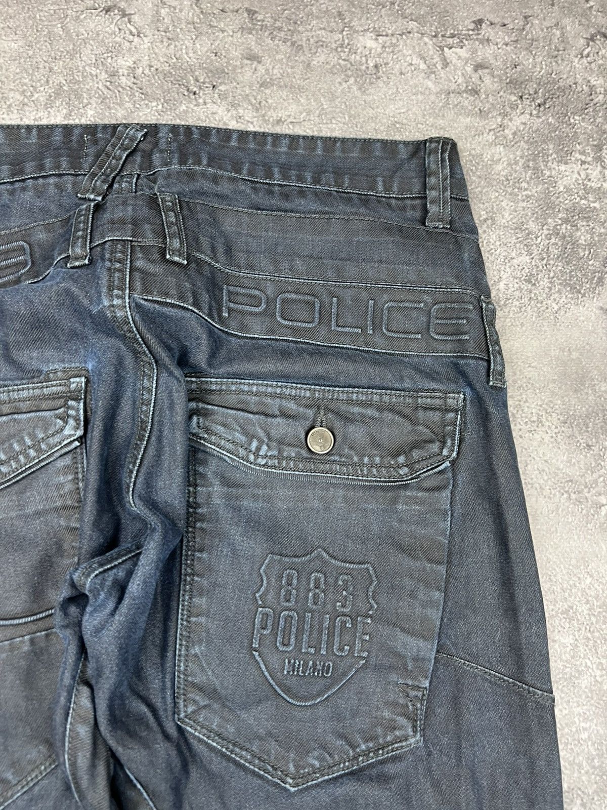 Japanese Brand 883 Police Y2K Tapered Jeans Denim Pants Size US 32 / EU 48 - 3 Thumbnail