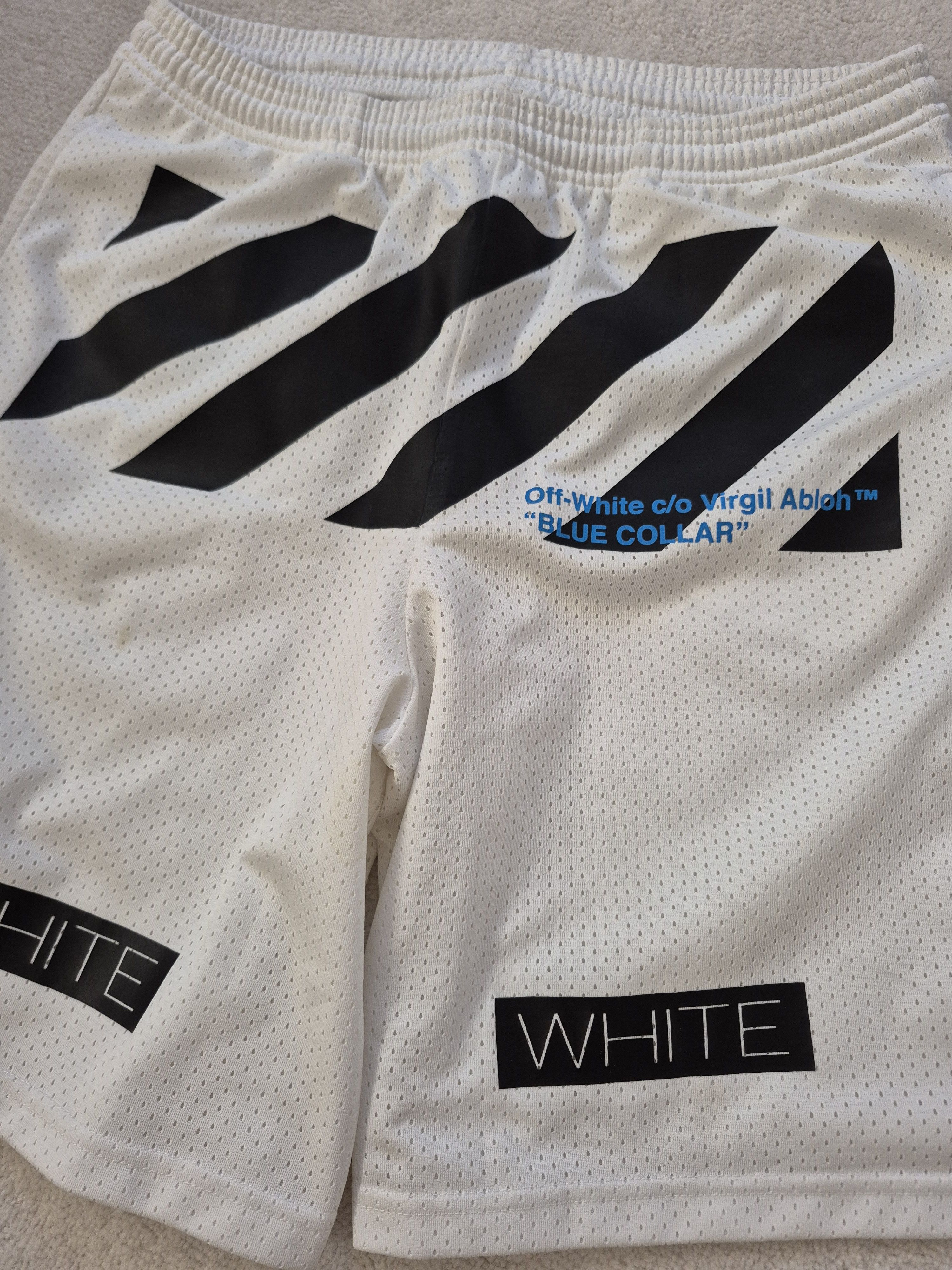 Off-White Off White Mesh Blue Collar Shorts Virgil Medium Size US 32 / EU 48 - 2 Thumbnail