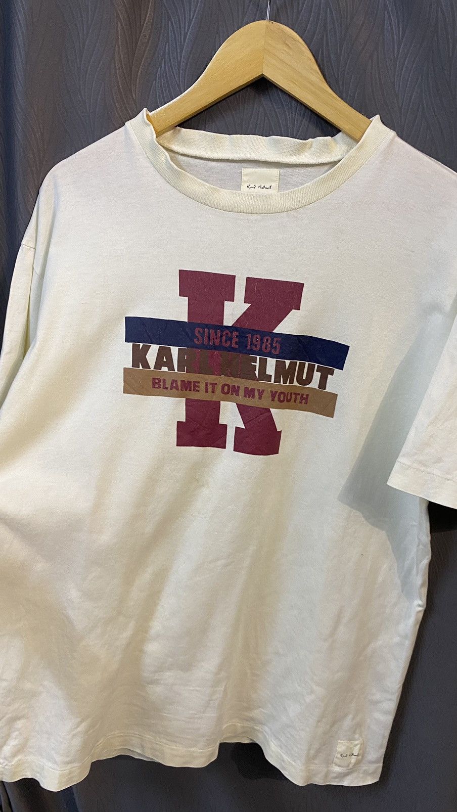 Japanese Brand × Karl Helmut × Vintage VINTAGE KARL HELMUT TSHIRT WHITE Size US M / EU 48-50 / 2 - 2 Thumbnail
