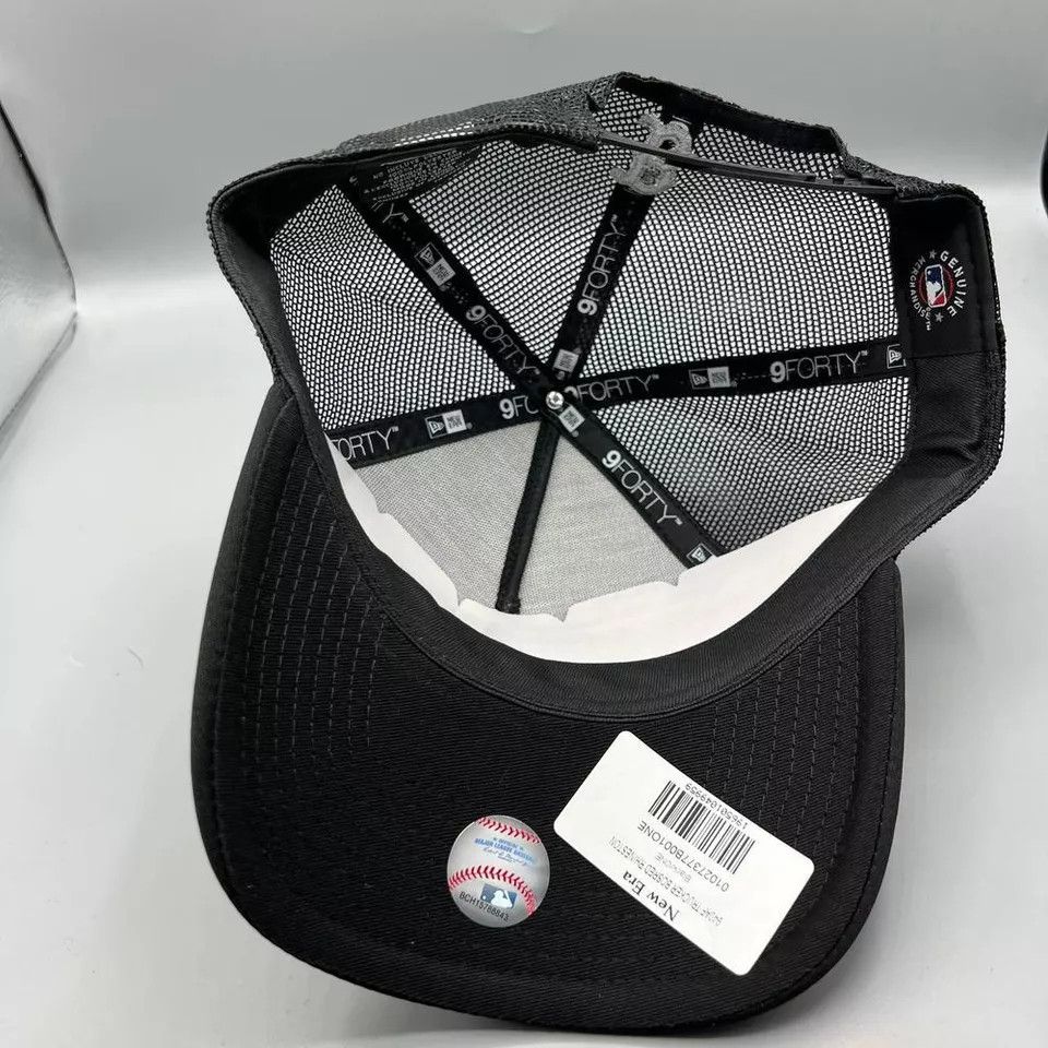 New Era Boston Red Sox Trucker Hat Men 9Forty New Era Snap Back Cap Size ONE SIZE - 6 Thumbnail