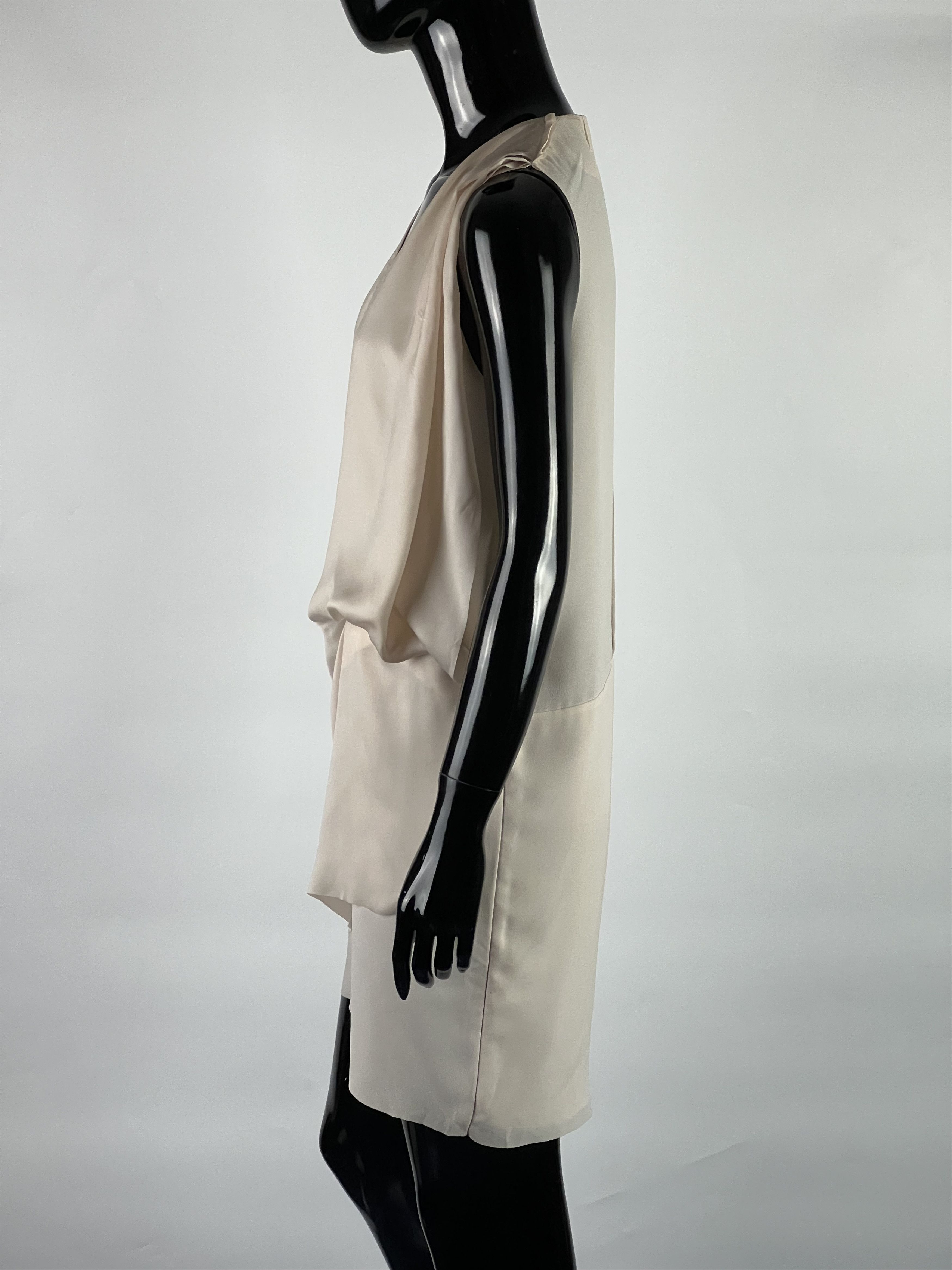 Acne Studios Acne Mallory Beige Sleeveless Draped Short Dress Size 34 Size XS / US 0-2 / IT 36-38 - 3 Thumbnail