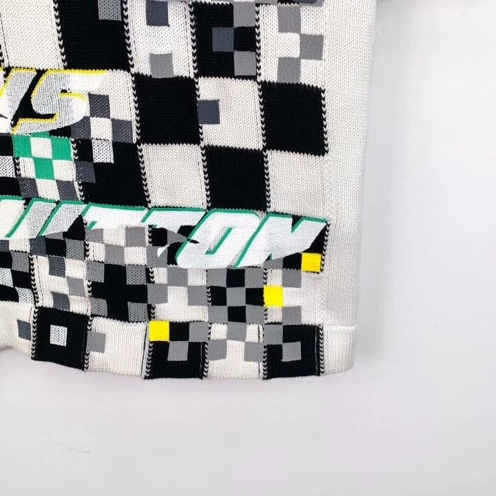 Louis Vuitton Louis Vuitton White Racing Check Cotton Sweater Size US S / EU 44-46 / 1 - 4 Thumbnail