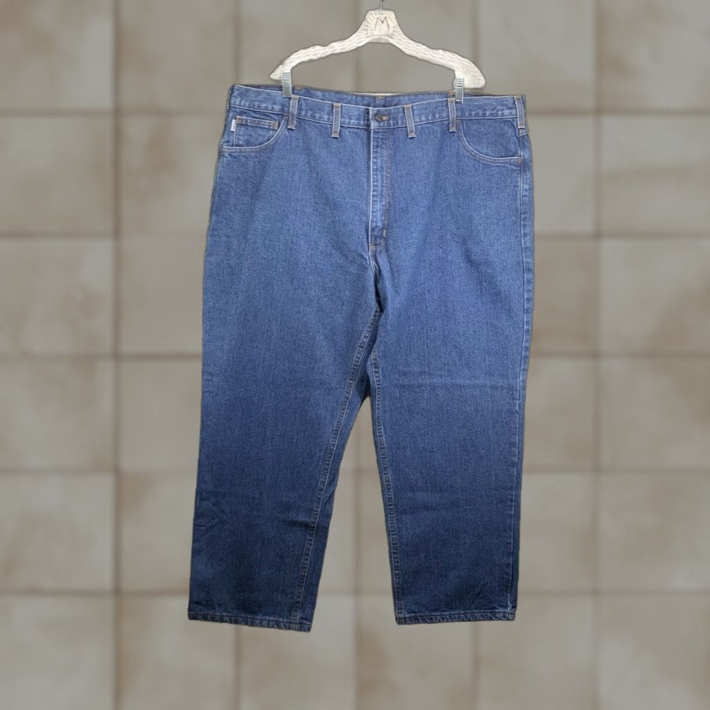 Carhartt Carhartt Flame-Resistant Jeans Wide Leg Straight Fit Blue Mens 48W 30L Denim HRC 3 Size US 32 / EU 48 - 1 Thumbnail