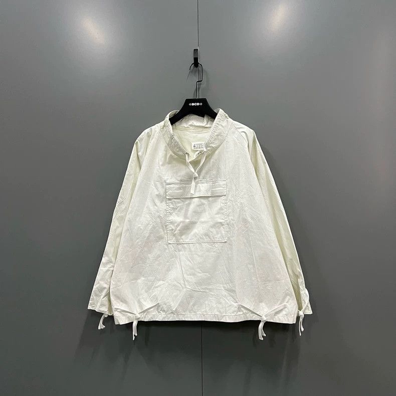 Maison Margiela Maison Margiela White drawstring pullover sweatshirt 2501-N Size US M / EU 48-50 / 2 - 1 Thumbnail