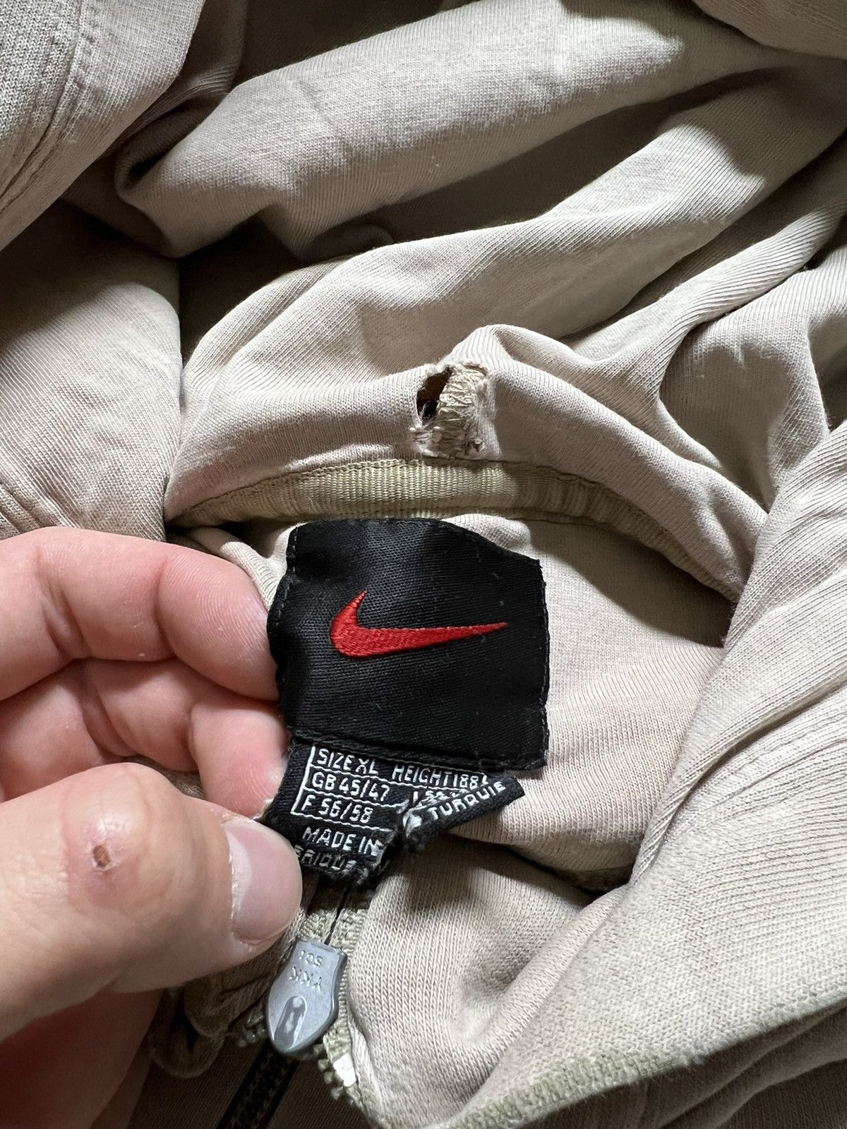 Vintage Vintage Y2k Nike 💛 Faded Mini Swoosh Zip Hoodie Rare 90’s Size US XL / EU 56 / 4 - 18 Thumbnail