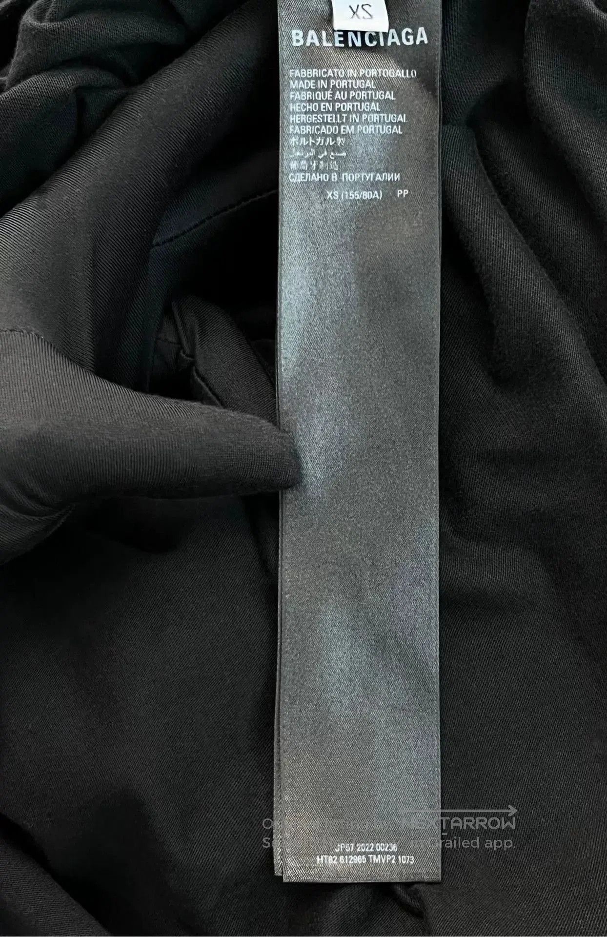 Balenciaga balenciaga black crystal logo short sleeve t. Size XS / US 0-2 / IT 36-38 - 3 Thumbnail