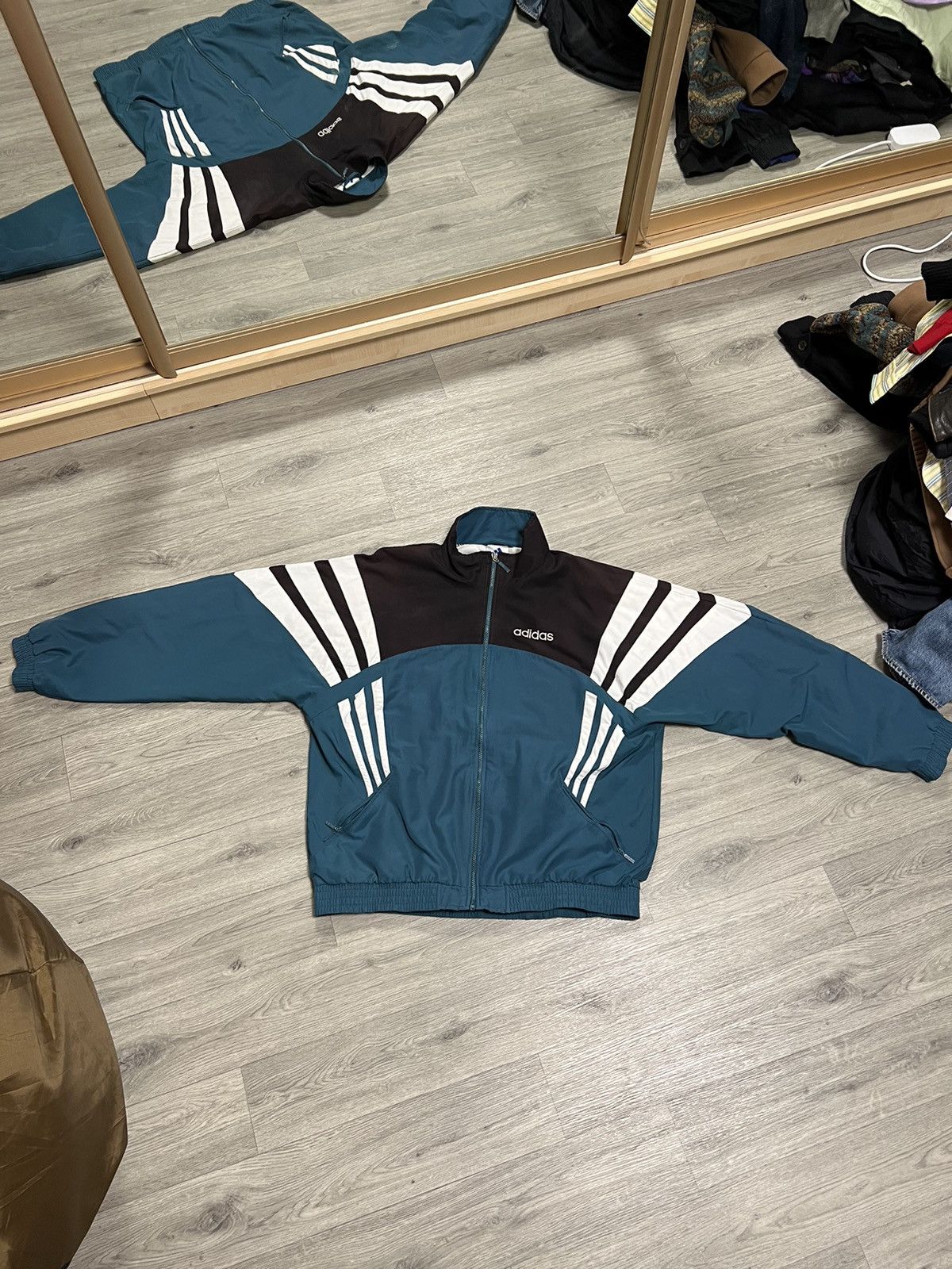 Adidas × Vintage Adidas vintage track jacket Size US L / EU 52-54 / 3 - 1 Thumbnail