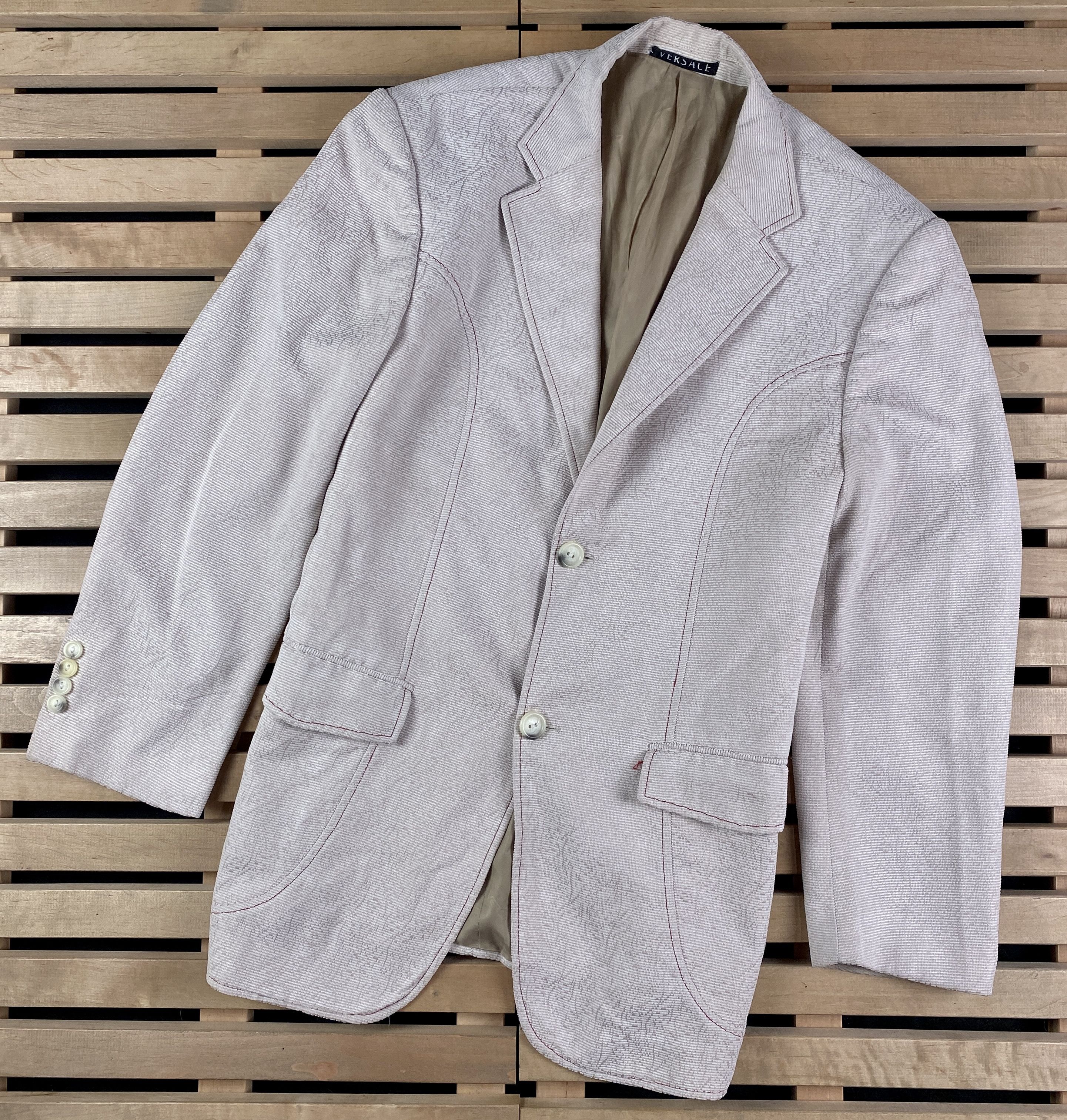 Versace × Versace Jeans Couture × Vintage Men’s Blazer Jacket Versace Two Button Size 52 Size 52R - 1 Thumbnail