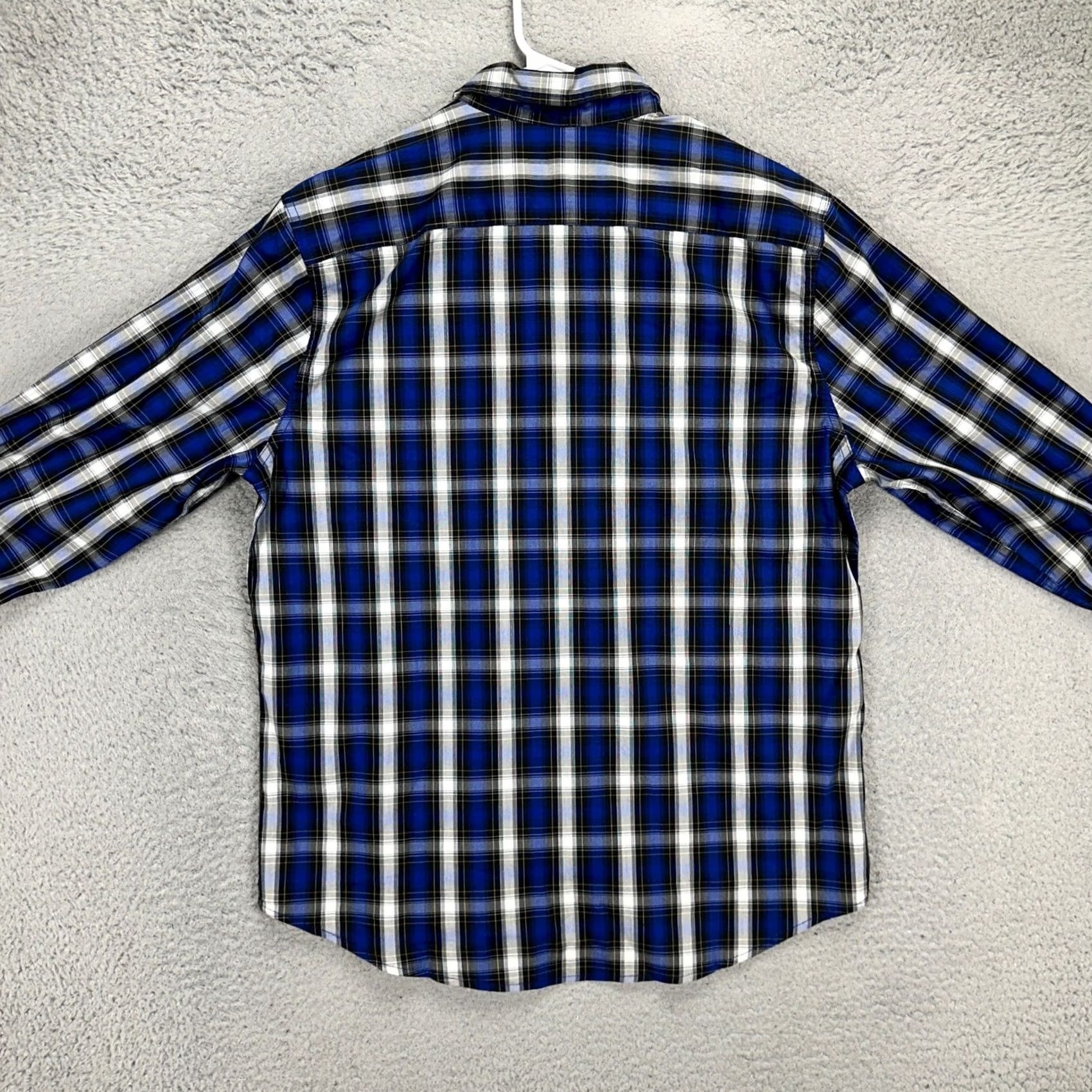 Levi's Levi's Button-Up Shirt Mens Large Blue Black Plaid Long Sleeve Stretch NEW Size US L / EU 52-54 / 3 - 3 Thumbnail