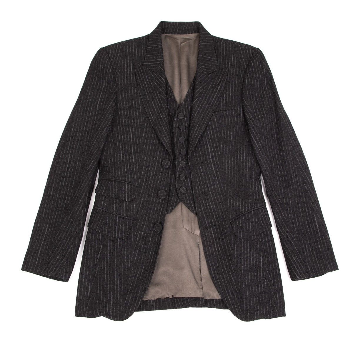 Jean Paul Gaultier Homme Striped Vest Switching Jacket