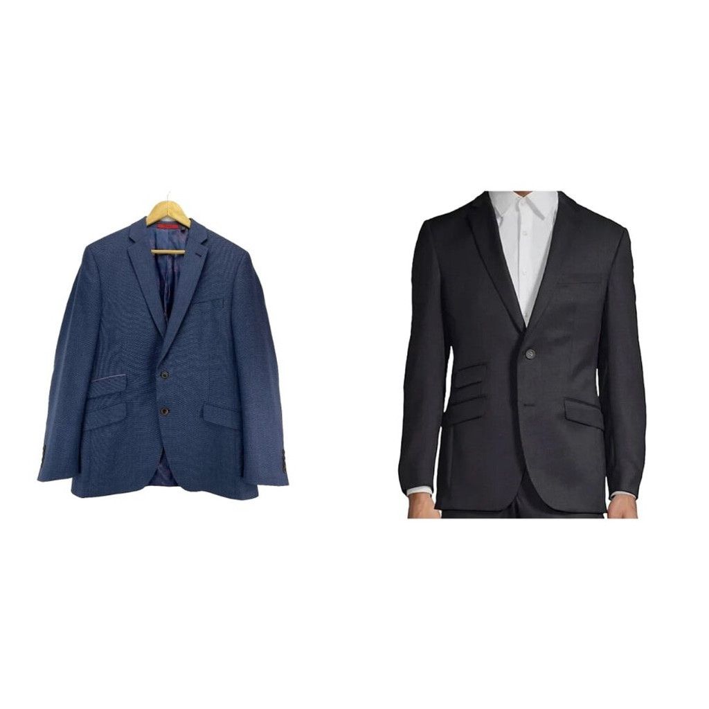 Ted Baker TED BAKER LONDON No Ordinary Joe Wool Blend Blue Blazer Size 44L - 1 Thumbnail