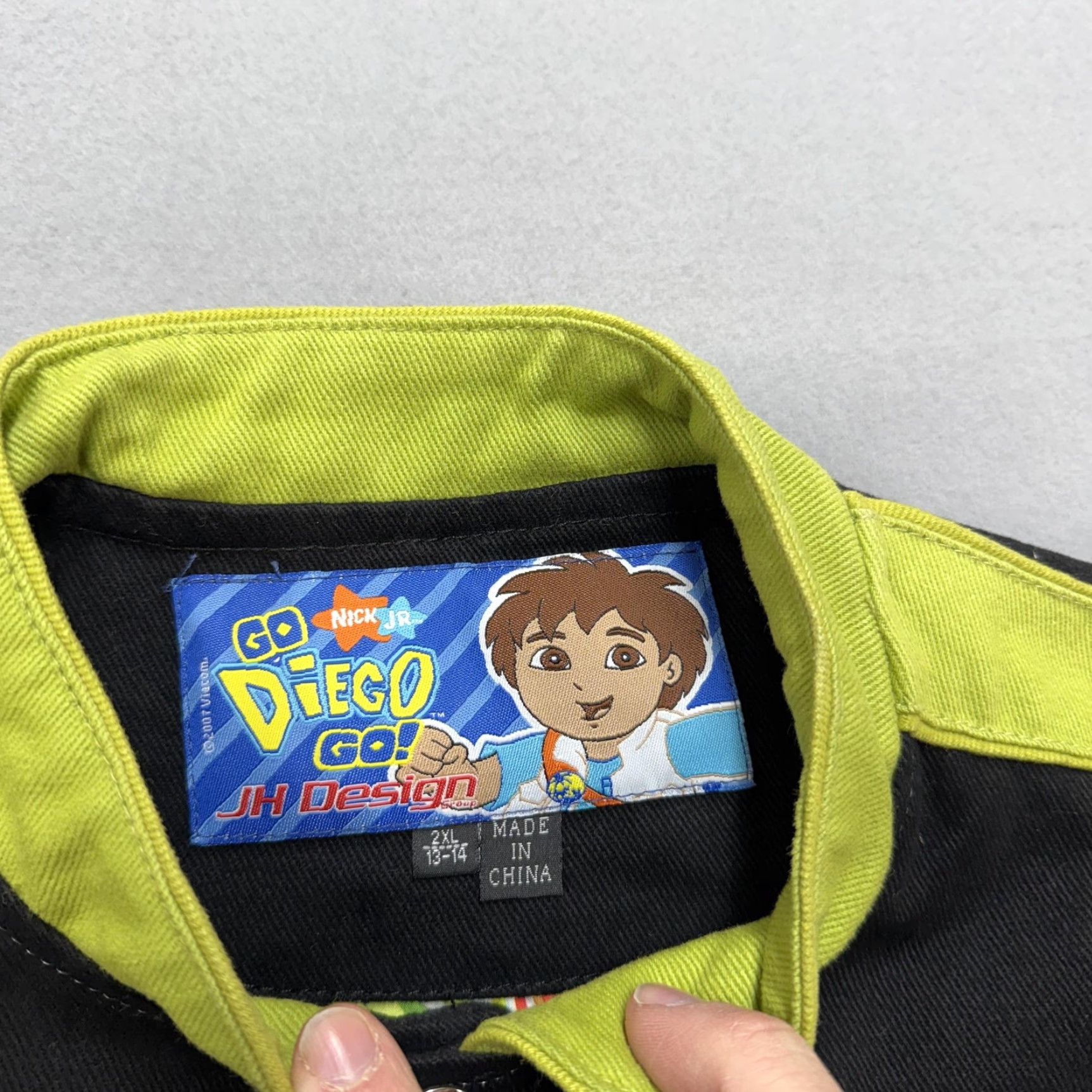 JH Design VINTAGE Go Diego Go Jacket Mens XS Black Green JH Design Nickelodeon Varsity NWT Size US S / EU 44-46 / 1 - 3 Thumbnail