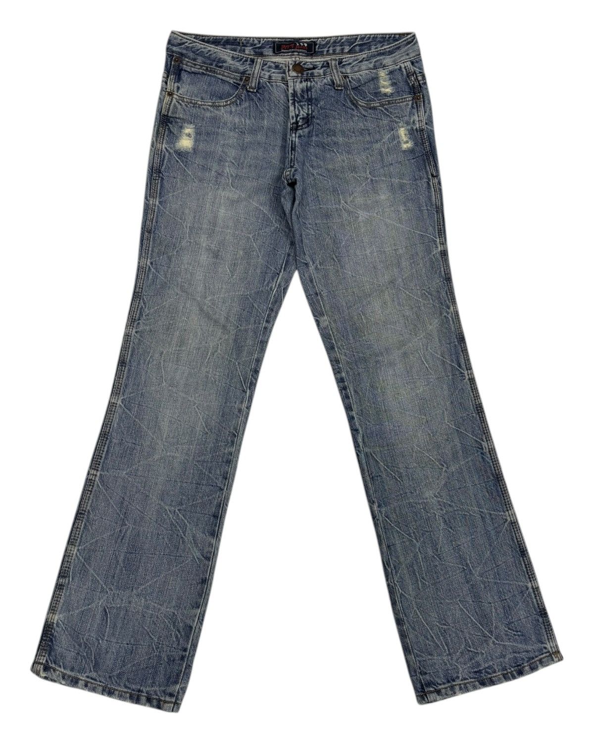 Beauty Beast × Hysteric Glamour AFT Japan Flare Jeans Bootcut Distressed Denim Size 31" - 5 Thumbnail
