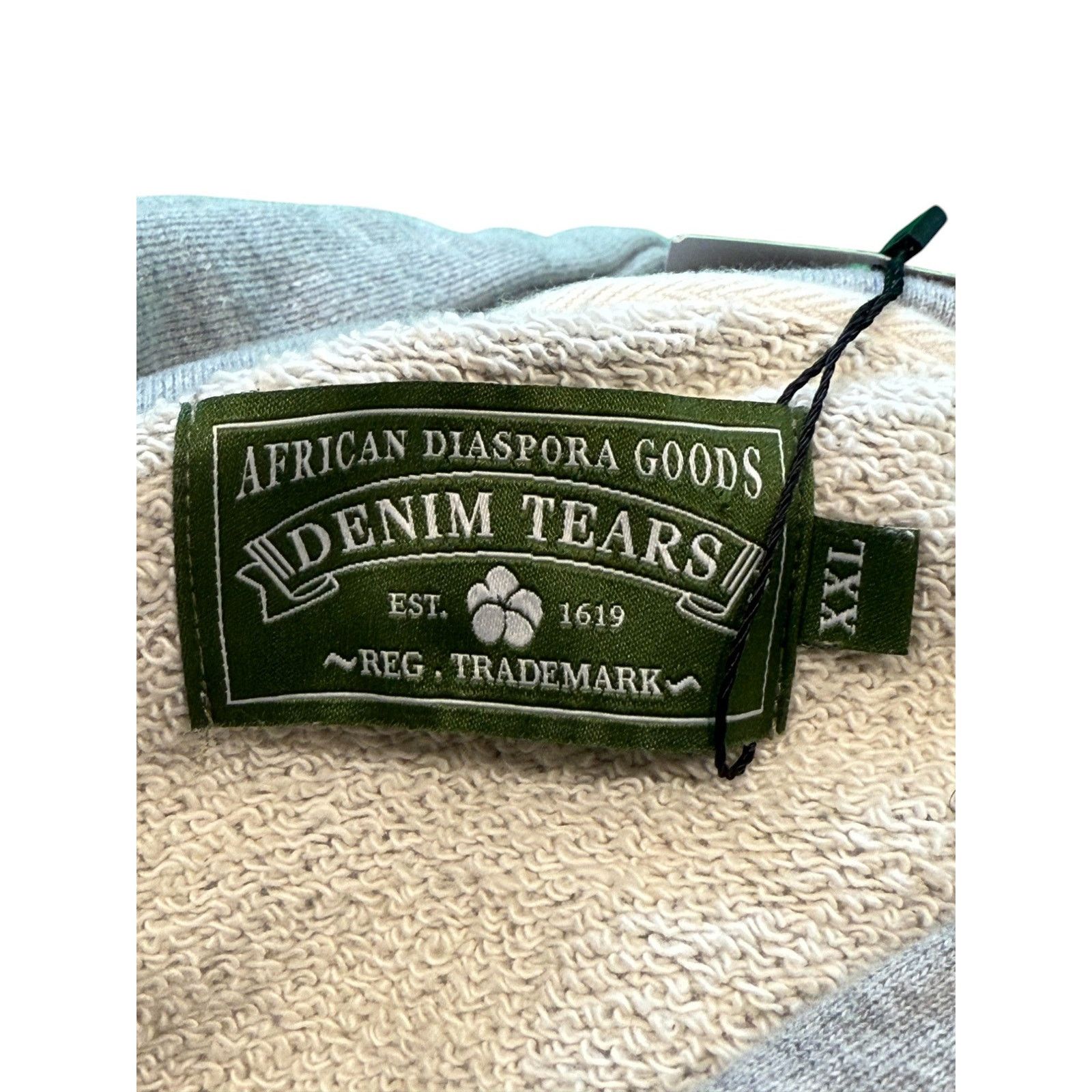 DENIM TEARS Denim Tears 1948 Hoodie Grey Size XXL / US 16-18 / IT 52-54 - 2 Thumbnail