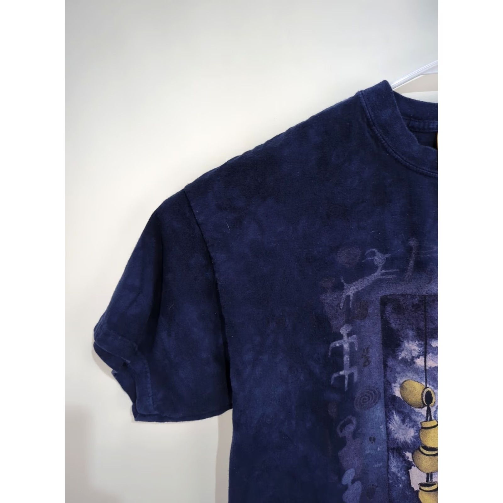 The Mountain VINTAGE The Mountain T-Shirt Mens Large Blue Stone Wash Tie Dye Ancient Egypt Hieroglyphs Shirt Mens Large Size US L / EU 52-54 / 3 - 4 Thumbnail