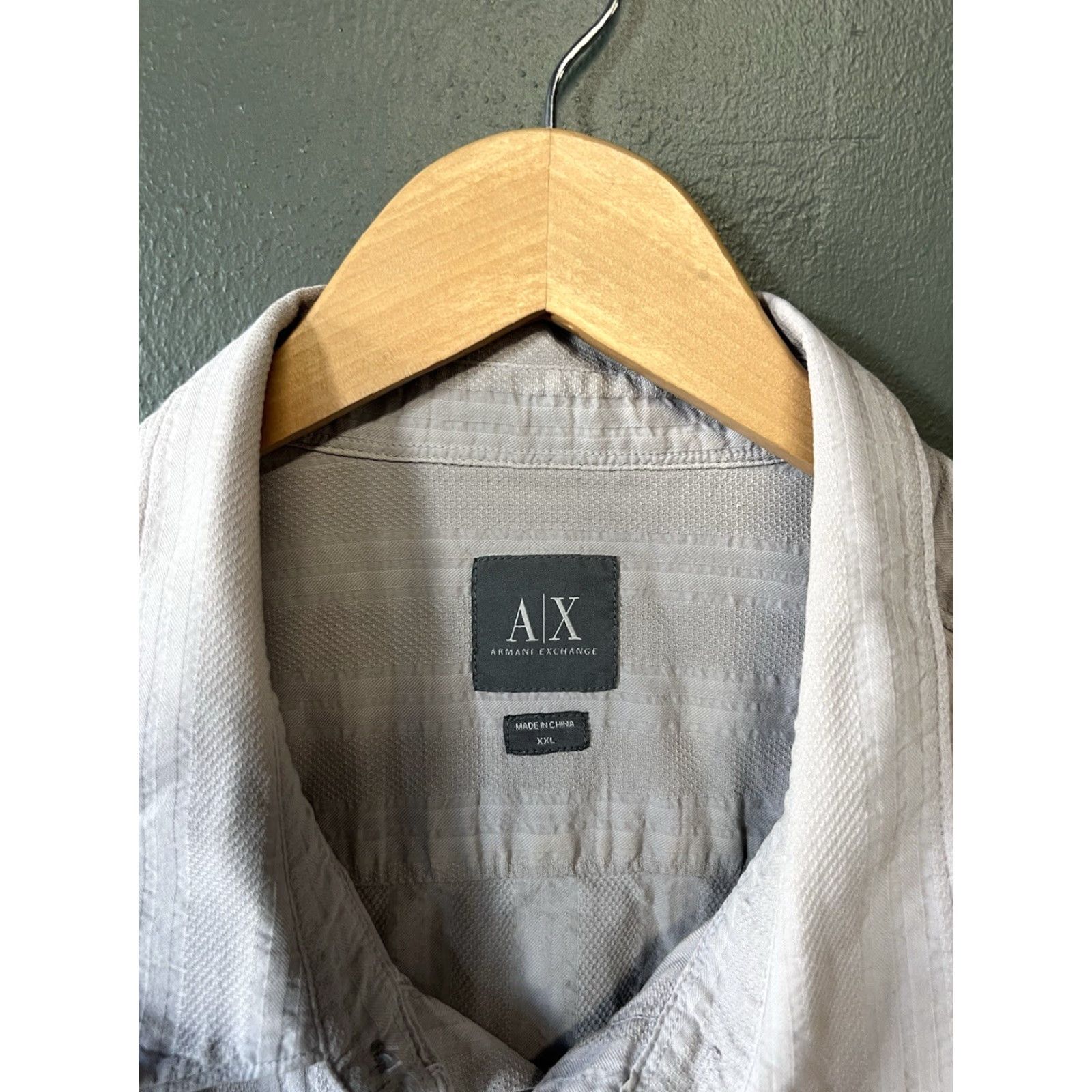 Armani Exchange Armani Exchange Mens Gray Long Sleeve Button-Up Shirt 2XL Size US XXL / EU 58 / 5 - 3 Thumbnail