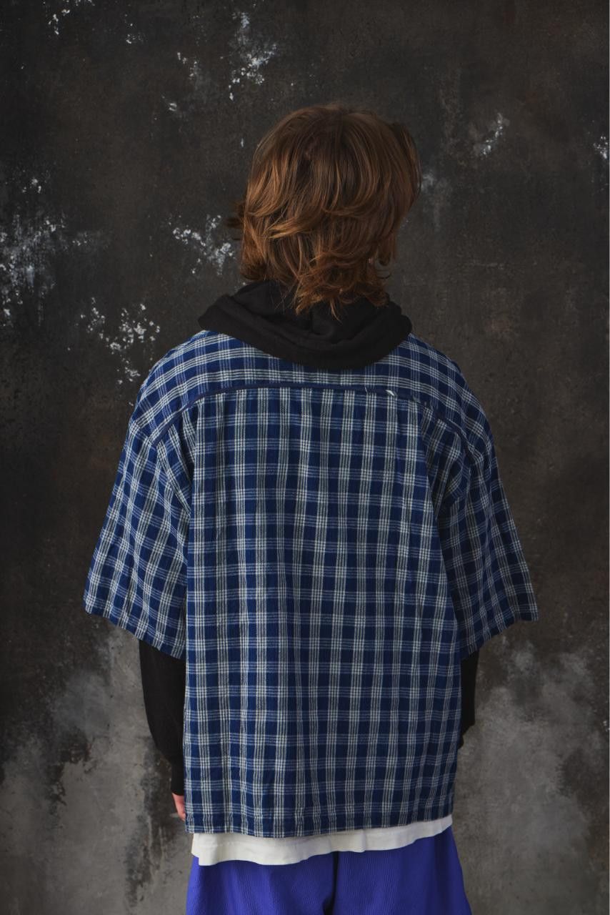 Porter Classic Porter Classic - PALAKA SHORT SLEEVE SHIRT - INDIGO Size US XL / EU 56 / 4 - 9 Thumbnail