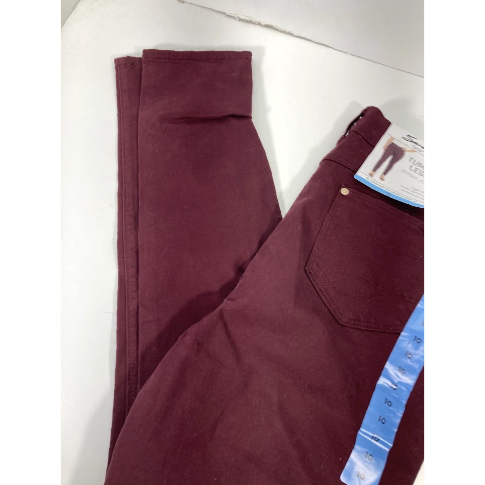 Vintage Seven7 Jeans Women 10 30X31 High Rise Stretch Skinny Denim NWT Maroon Red Size 32" / US 10 / IT 46 - 3 Thumbnail