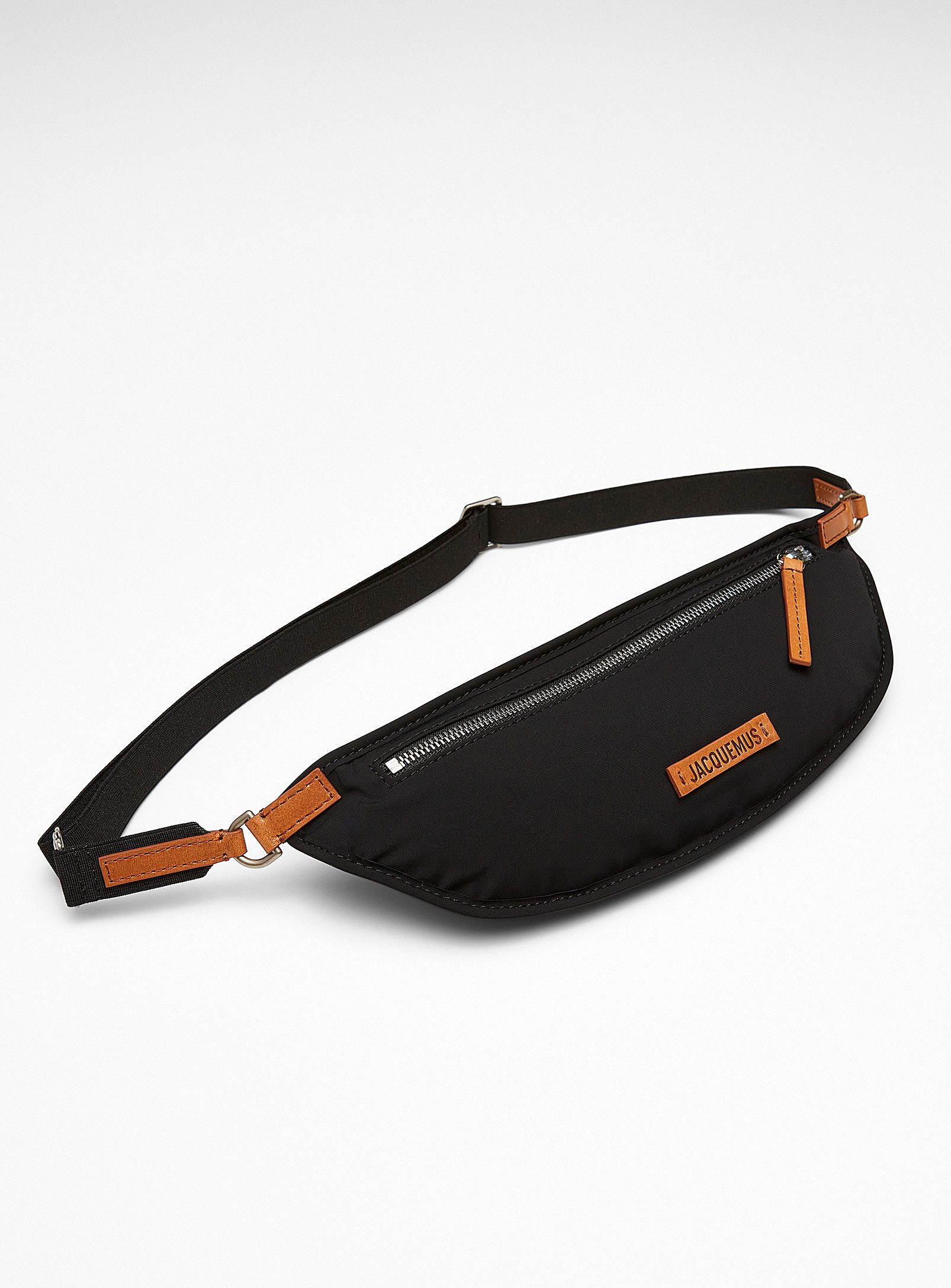 image of Aw22 Jacquemus La Banane Yelo Belt Bag in Black/Brown, Men's