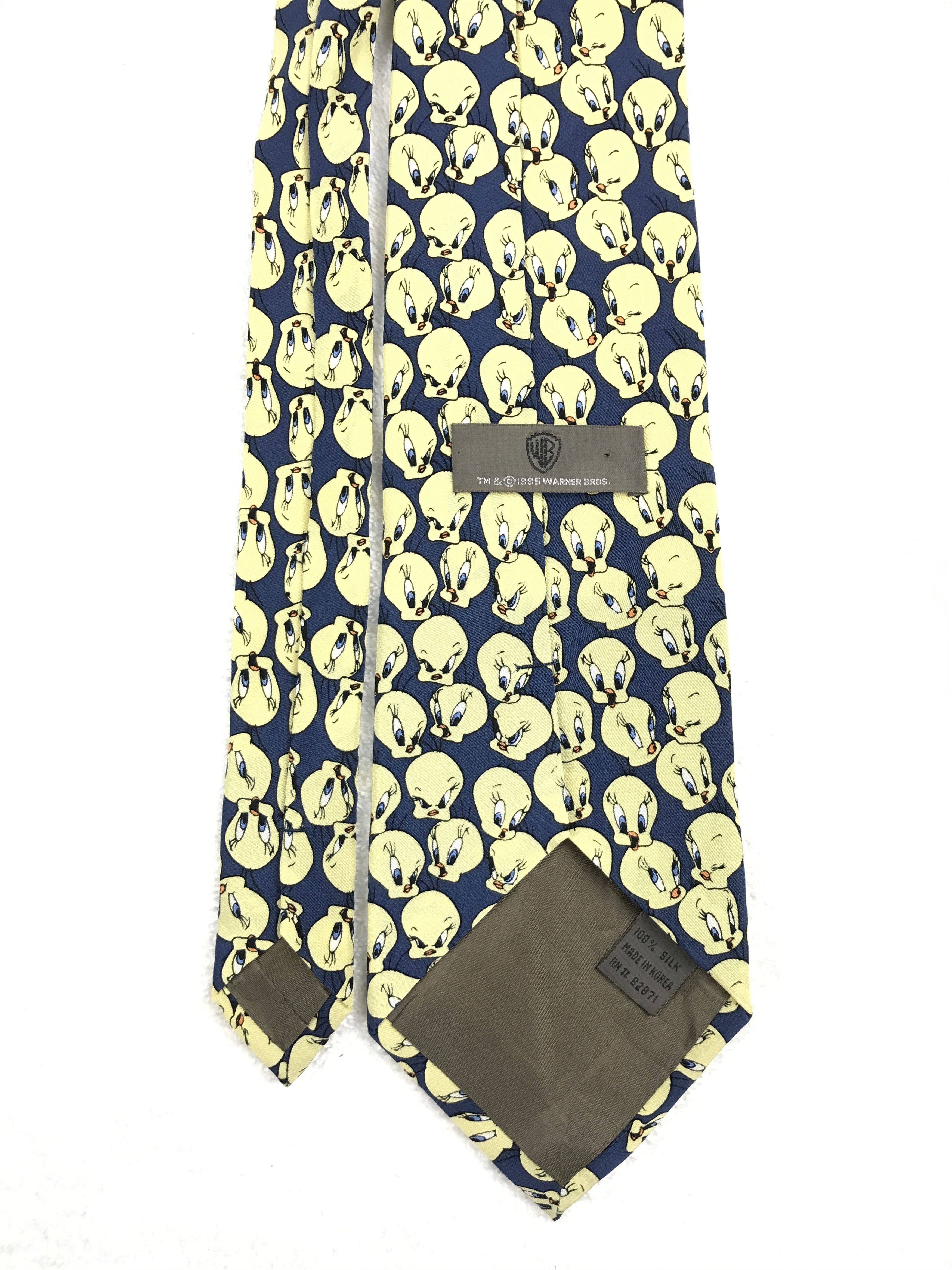 Designer × Vintage × Warner Bros Vintage Warner Bros Silk Necktie Size ONE SIZE - 4 Thumbnail